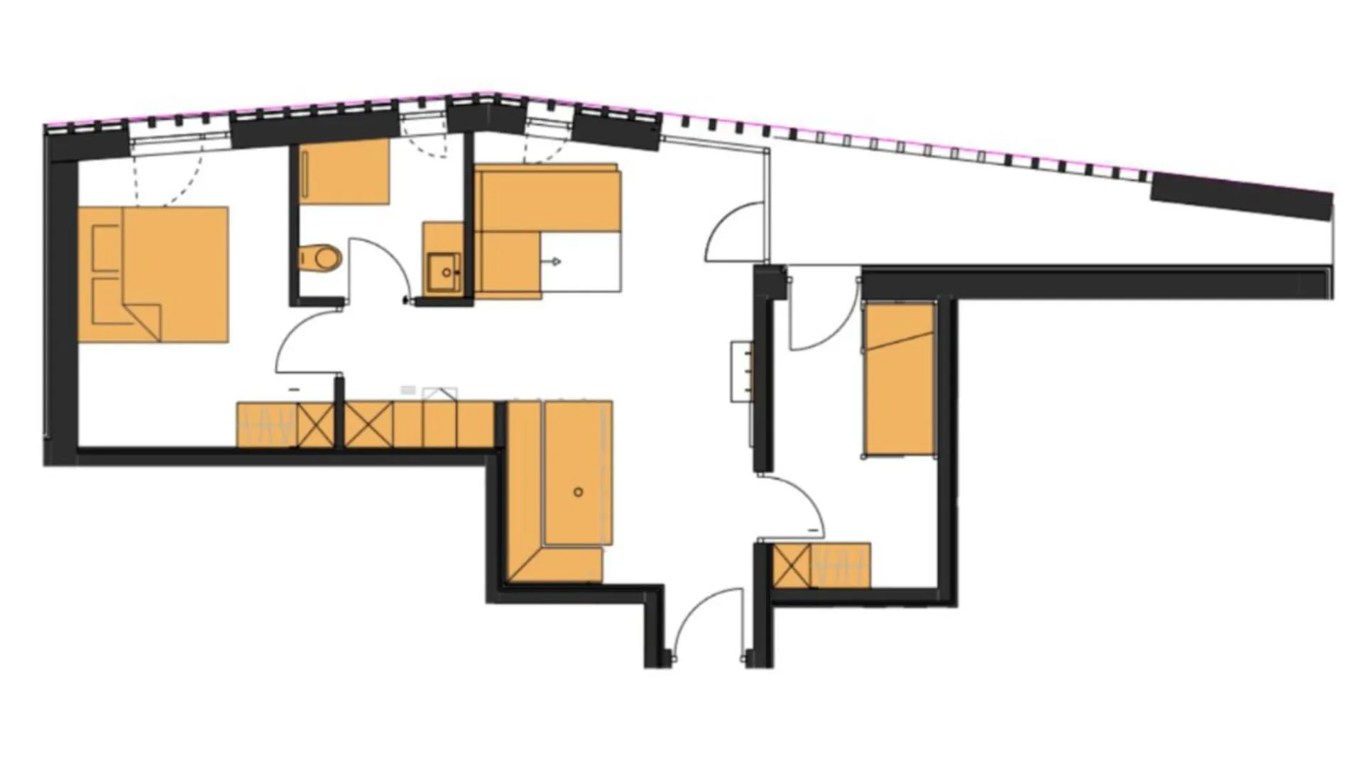 Floor plan in Pension & Residence Astoria