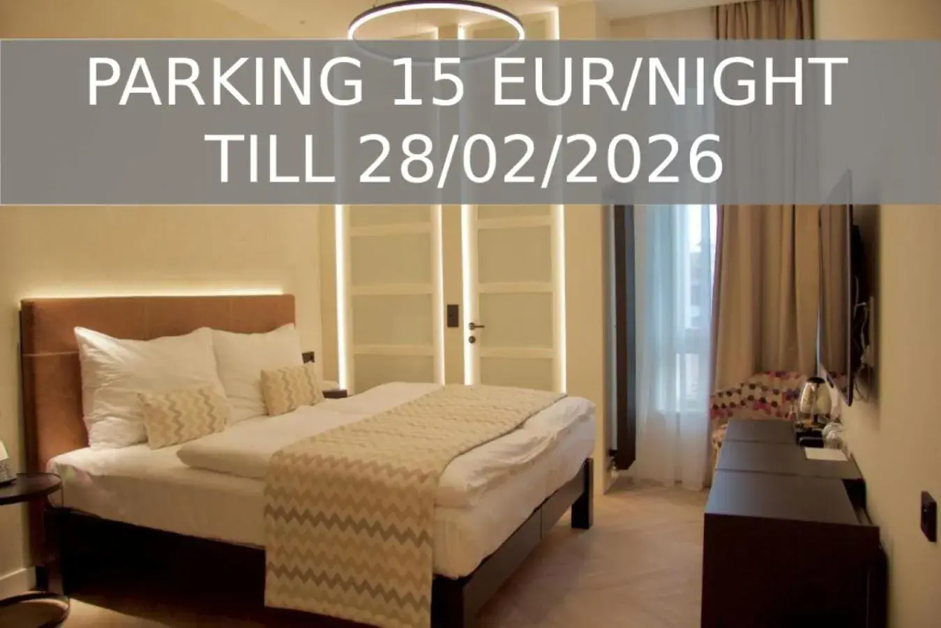 Bed in Chevron Hotel Bed in Chevron Hotel