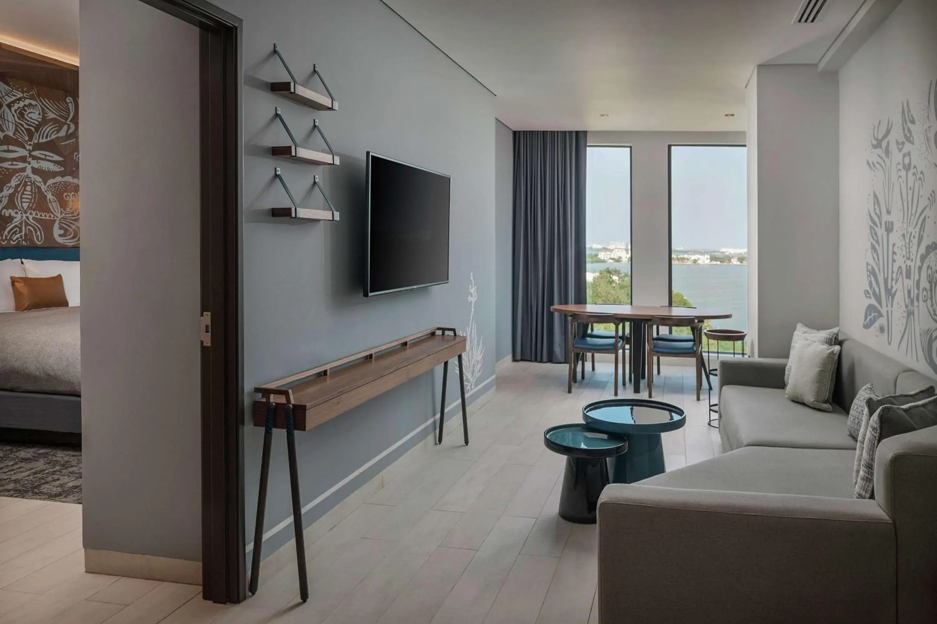 Living room, Bed in Canopy By Hilton Cancun La Isla Living room, Bed in Canopy By Hilton Cancun La Isla