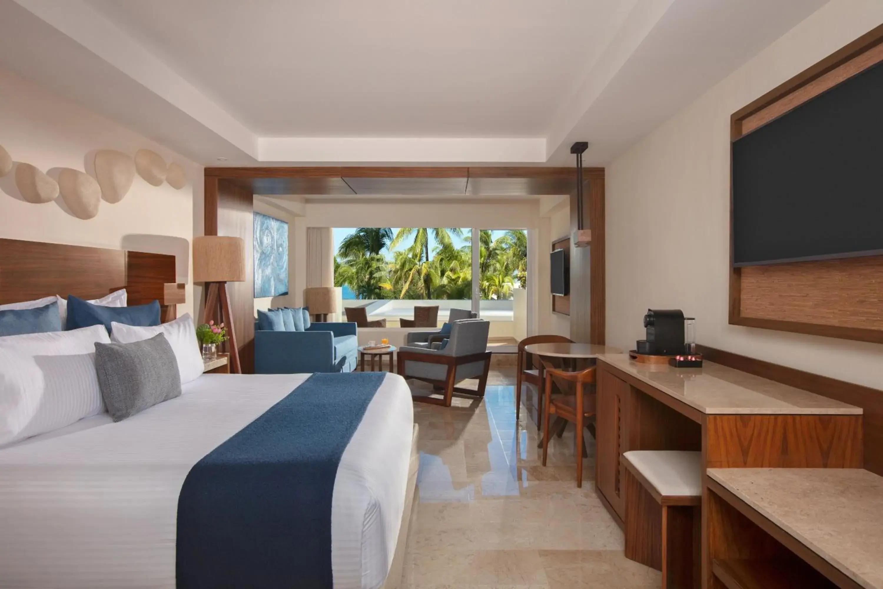 View (from property/room), Bed in Dreams Sands Cancun Resort & Spa View (from property/room), Bed in Dreams Sands Cancun Resort & Spa