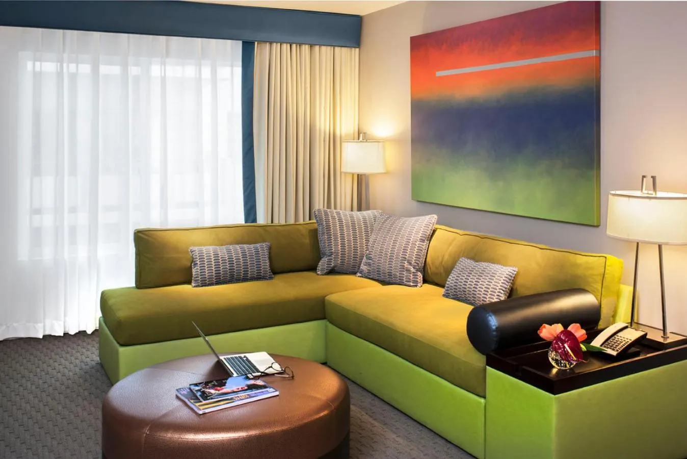 Living room in Sunset Marquis Hotel