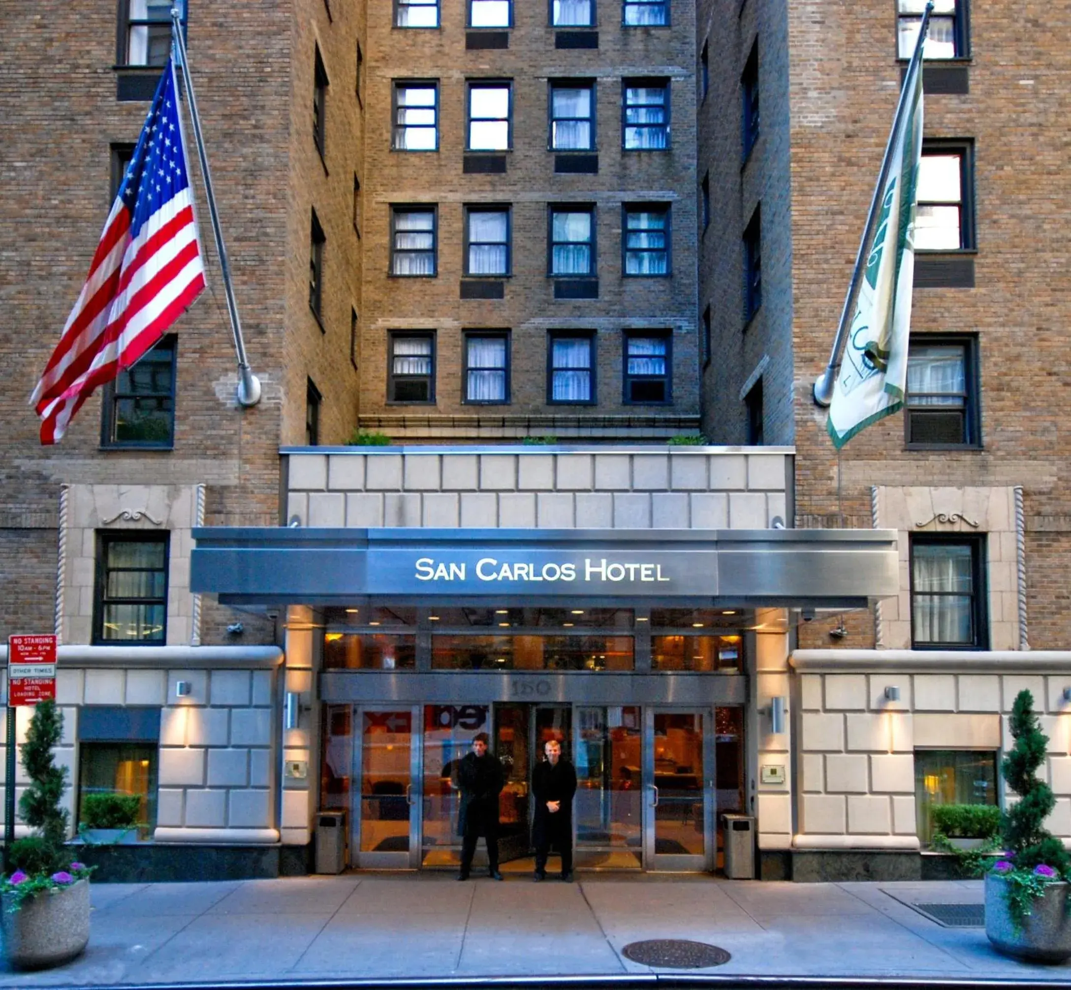 Facade/entrance in San Carlos Hotel New York Facade/entrance in San Carlos Hotel New York