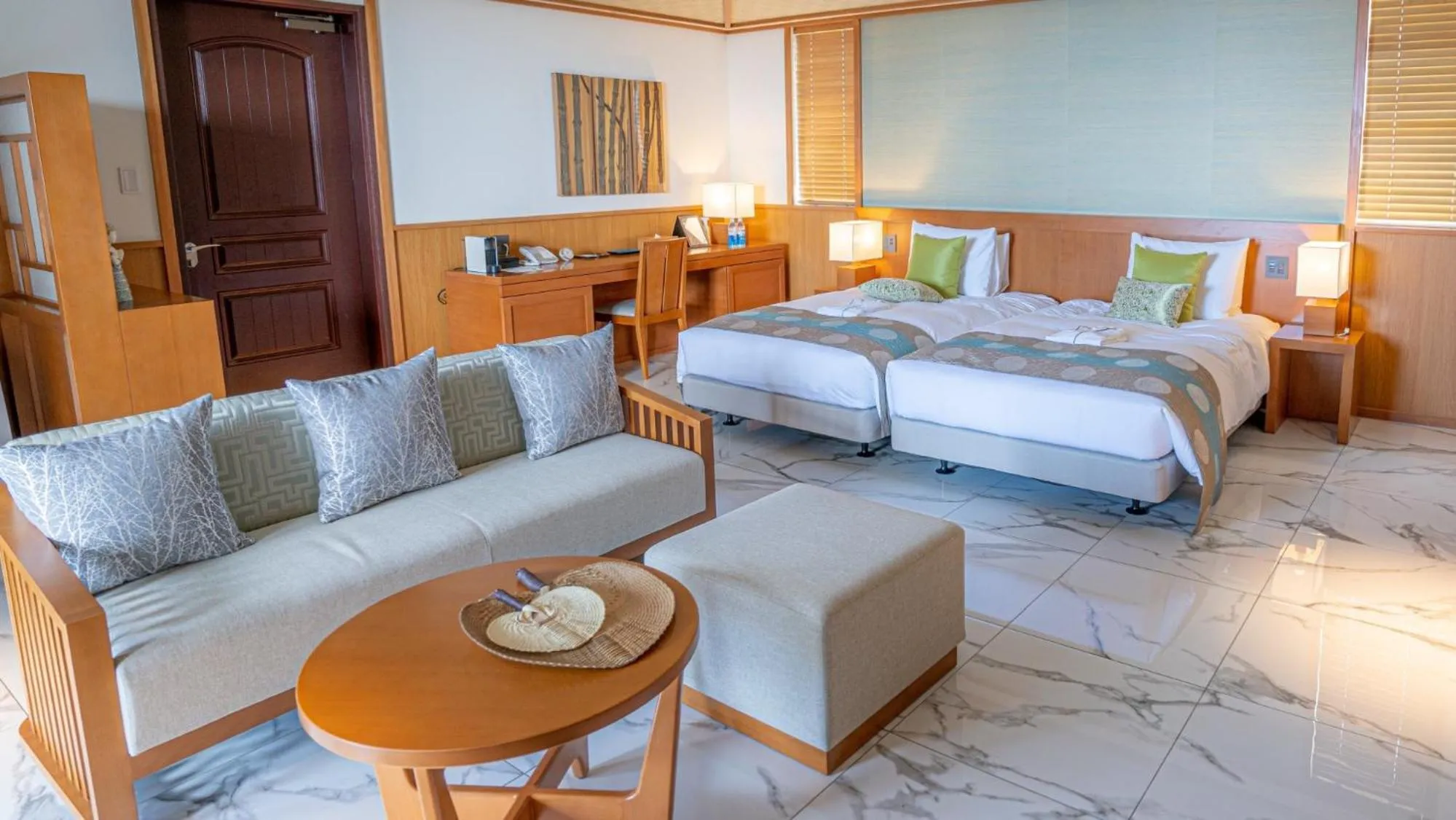 Bed in Miyakojima Kurima Resort Seawood Hotel