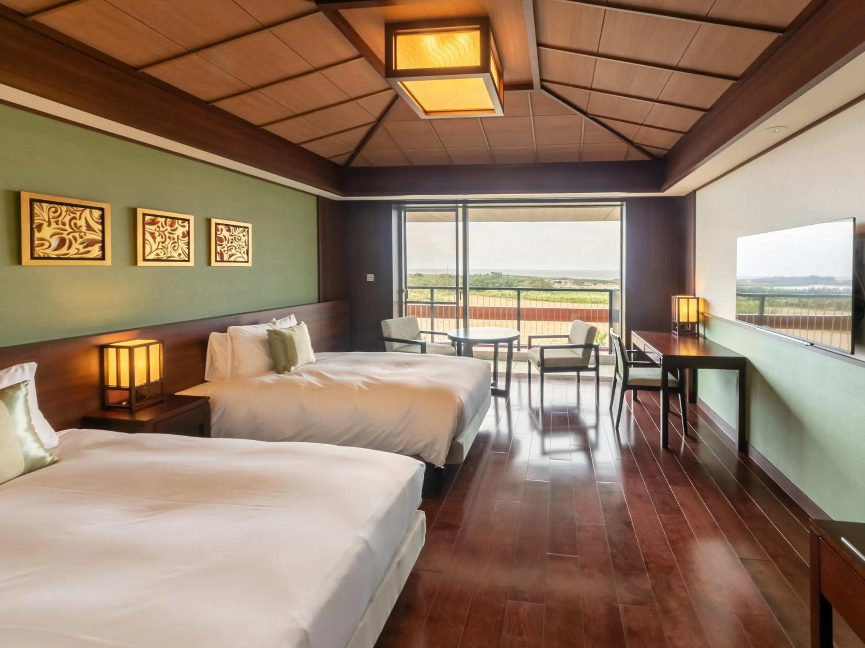 Photo of the whole room, Bed in Miyakojima Kurima Resort Seawood Hotel