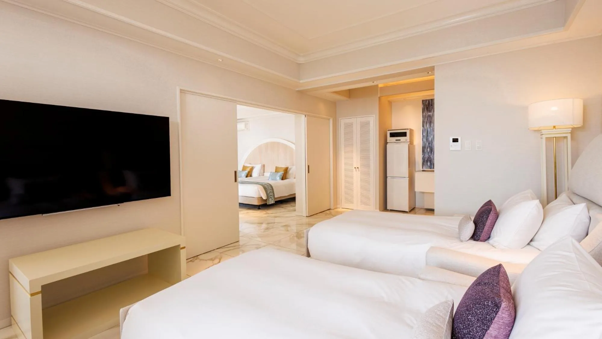 Bed in Miyakojima Kurima Resort Seawood Hotel