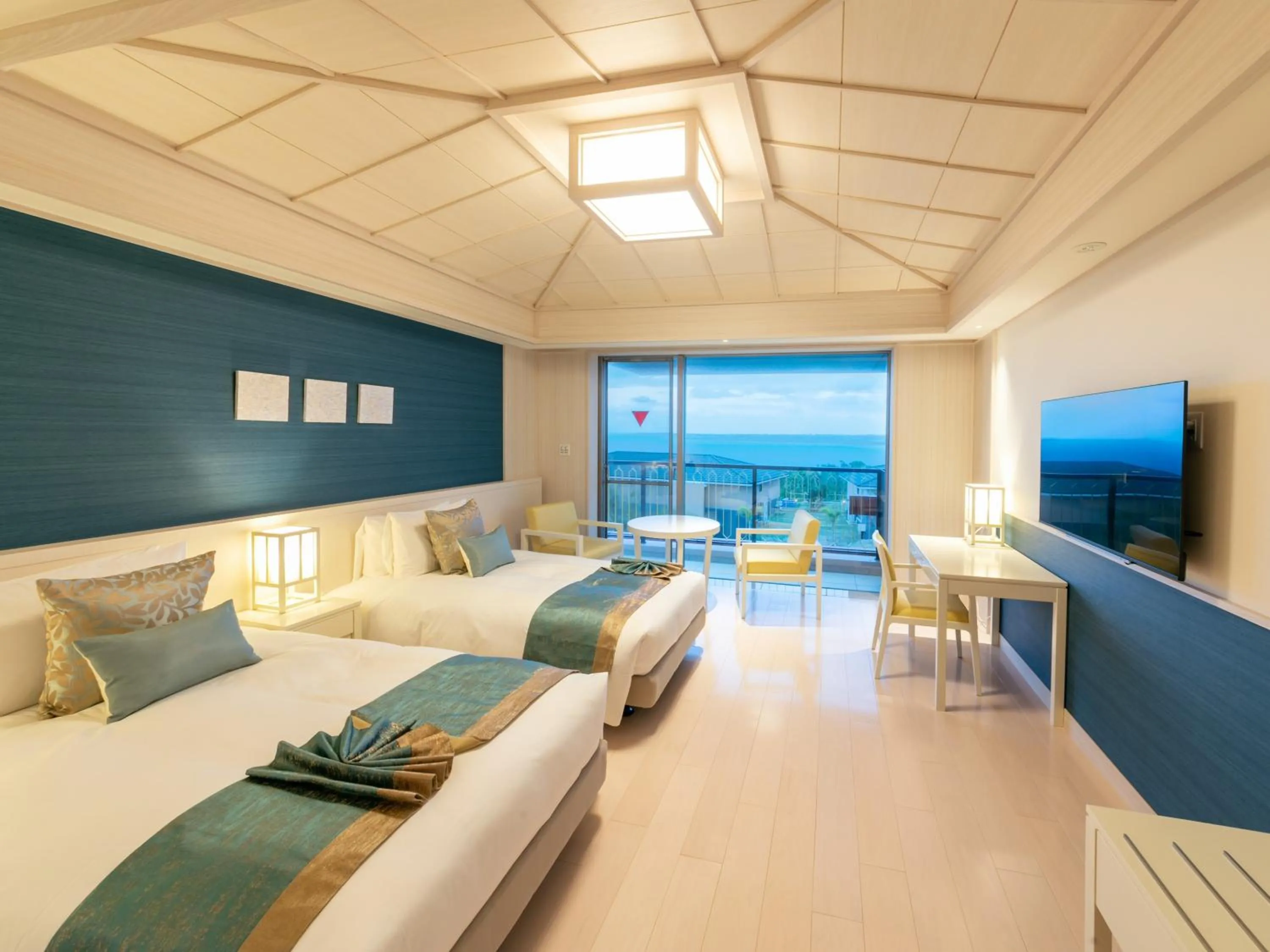 Photo of the whole room, Bed in Miyakojima Kurima Resort Seawood Hotel