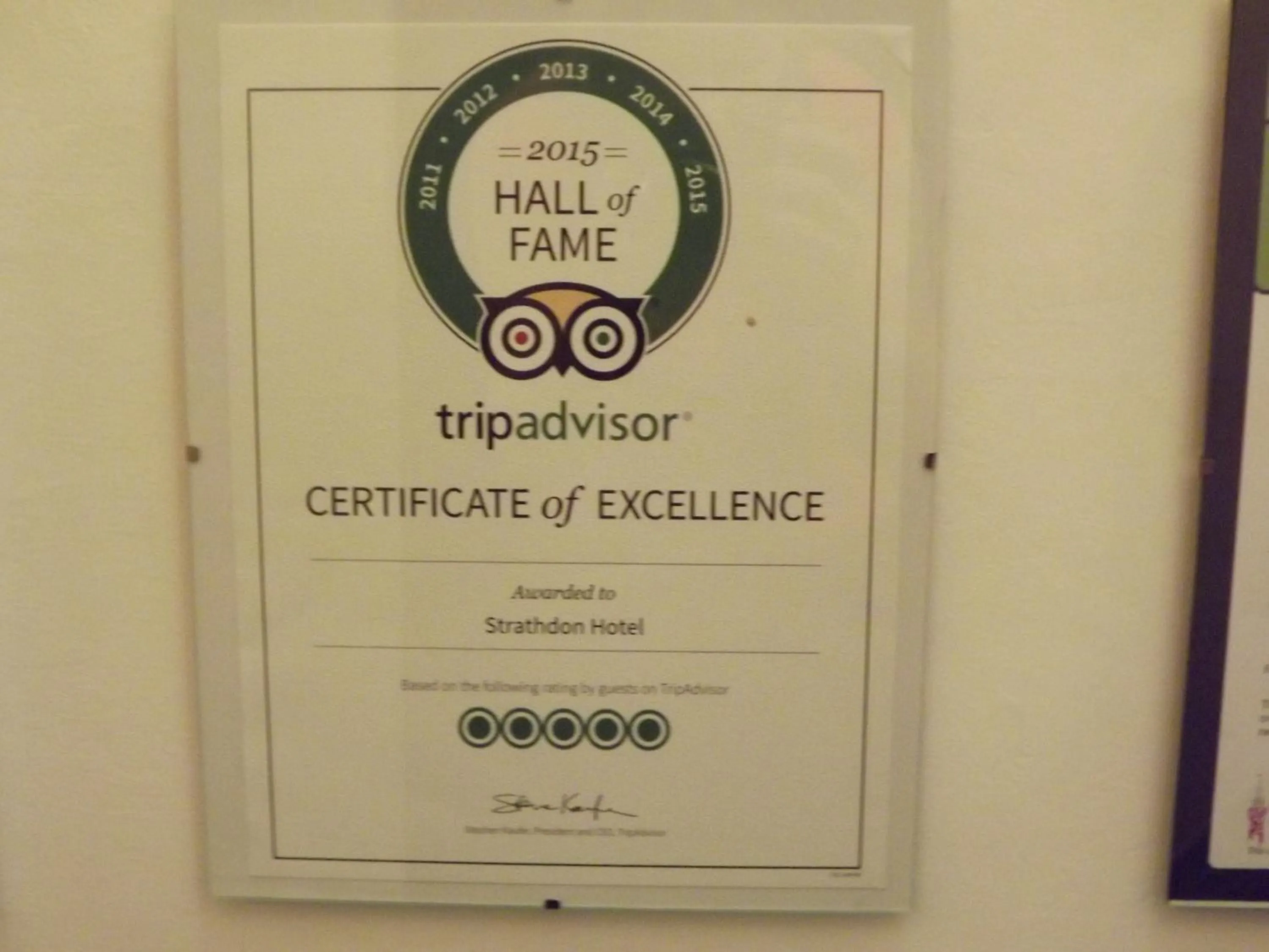 Certificate/Award in The Strathdon