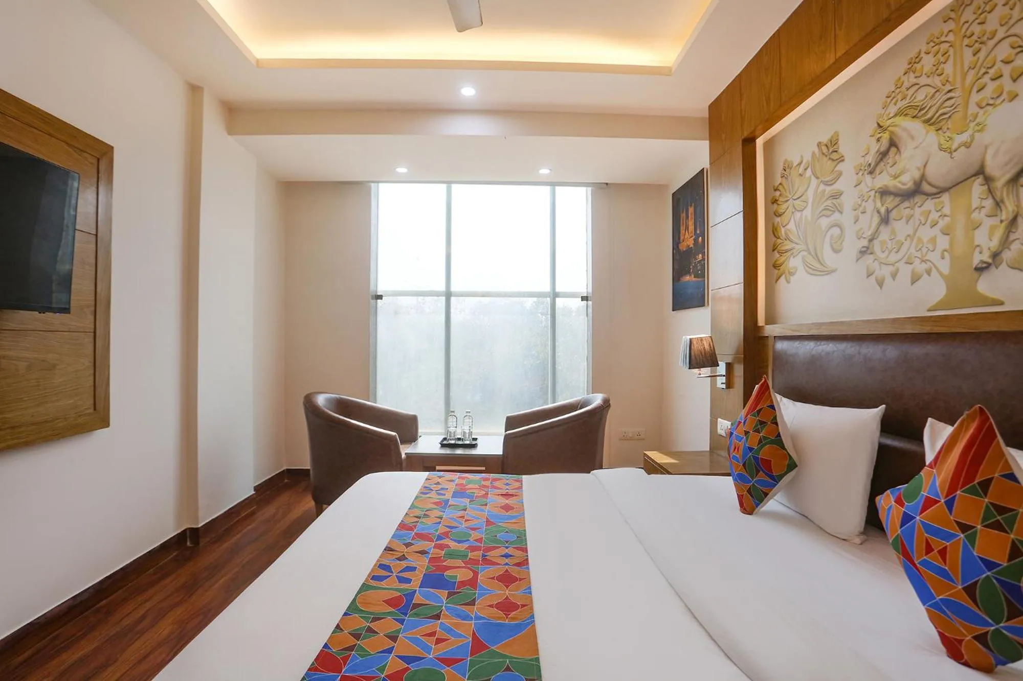 Bed in FabHotel Prime Star 17 - Nr Yashobhoomi Convention Centre