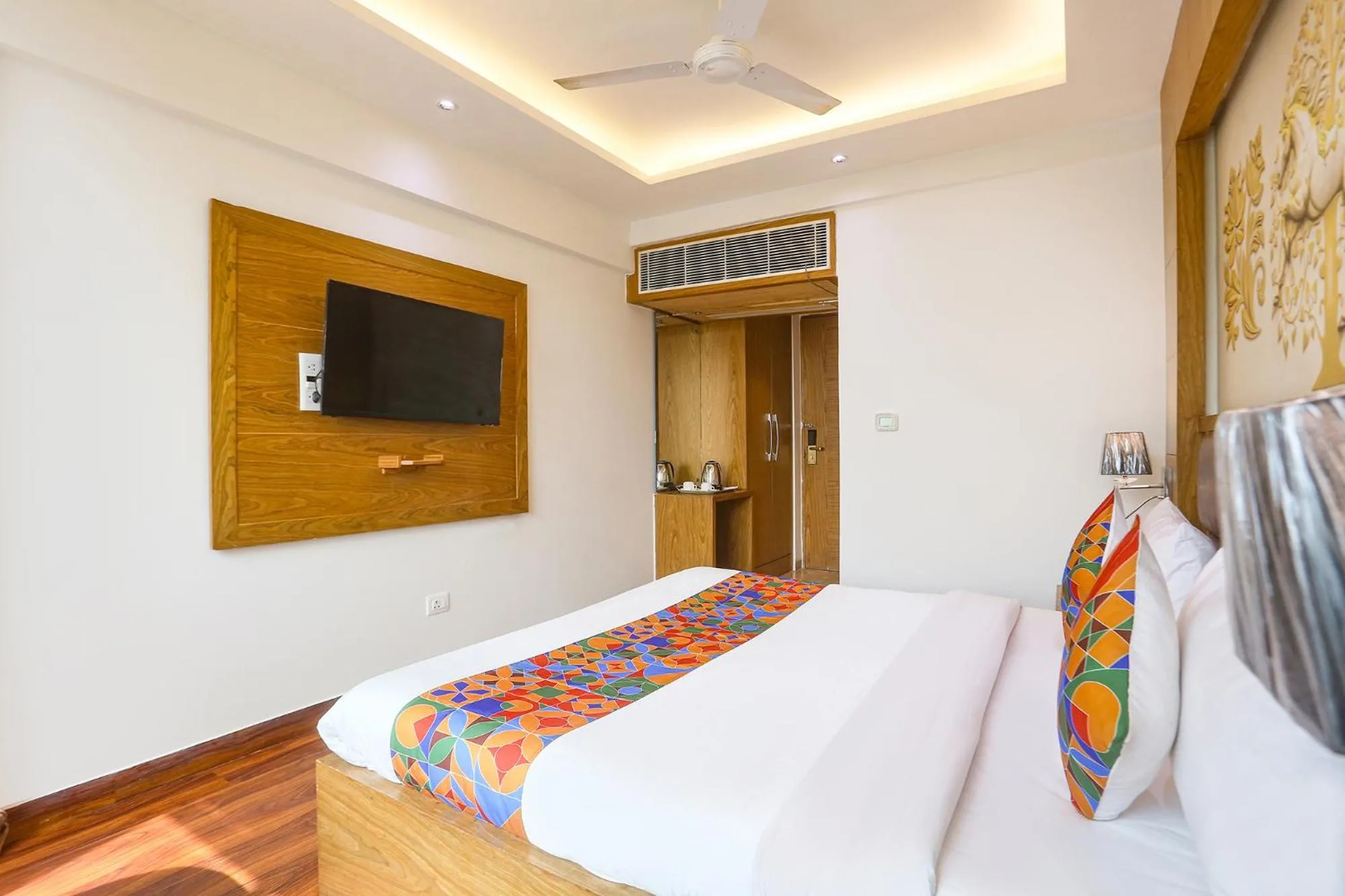 Bed in FabHotel Prime Star 17 - Nr Yashobhoomi Convention Centre