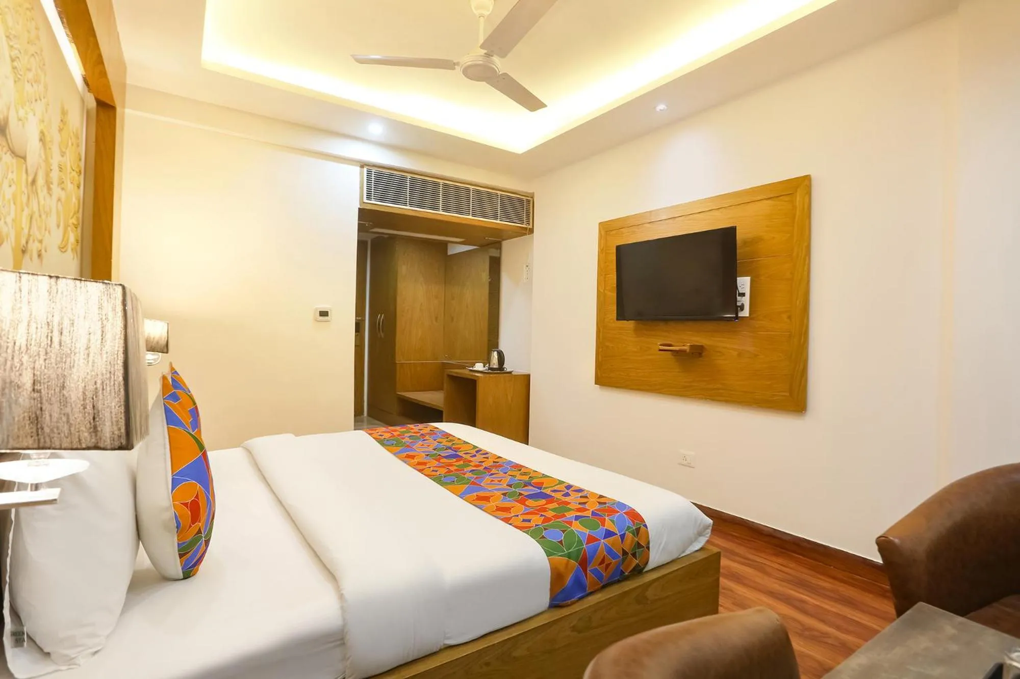 Bed in FabHotel Prime Star 17 - Nr Yashobhoomi Convention Centre