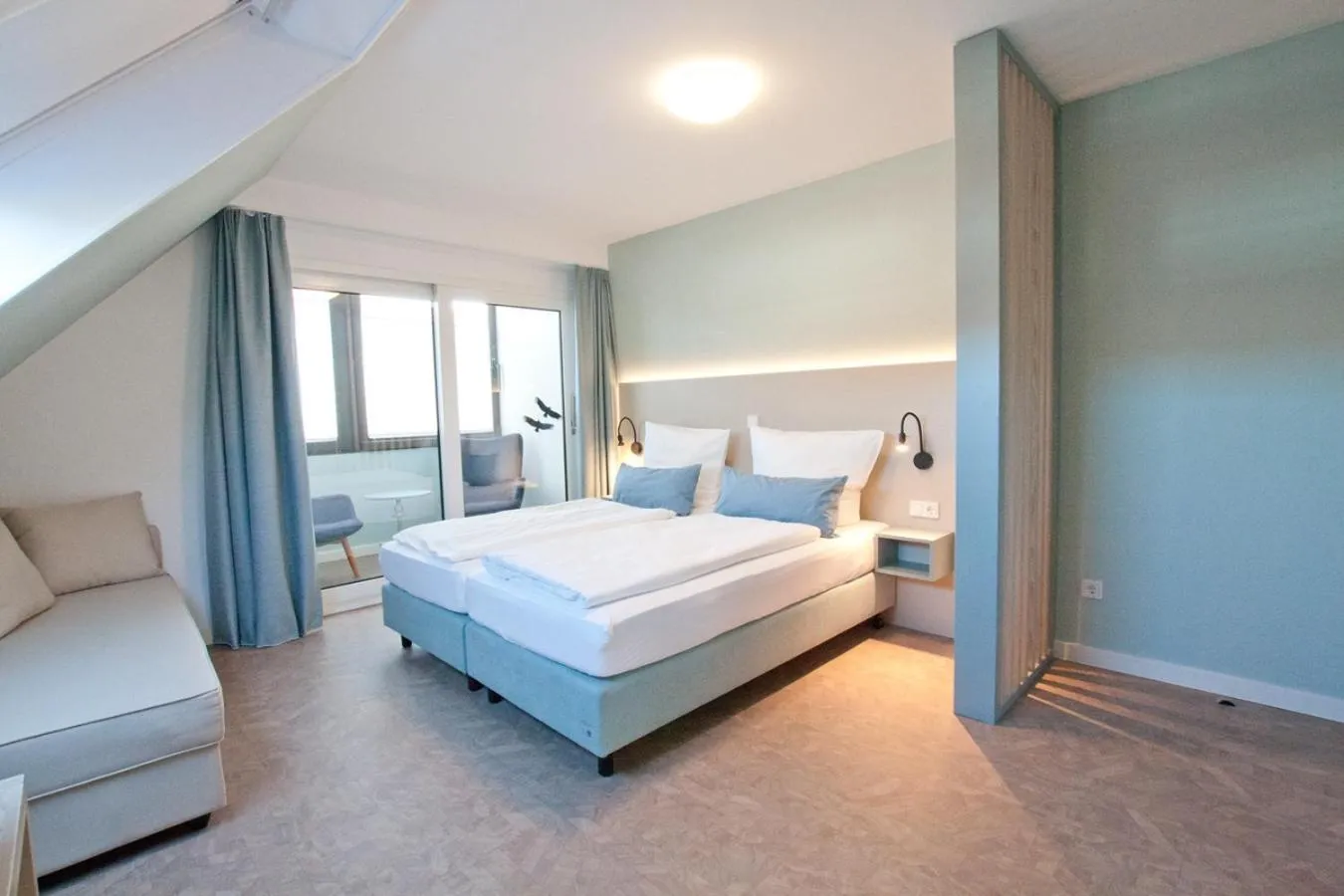 Bed in Hotel Garni Goldener Anker