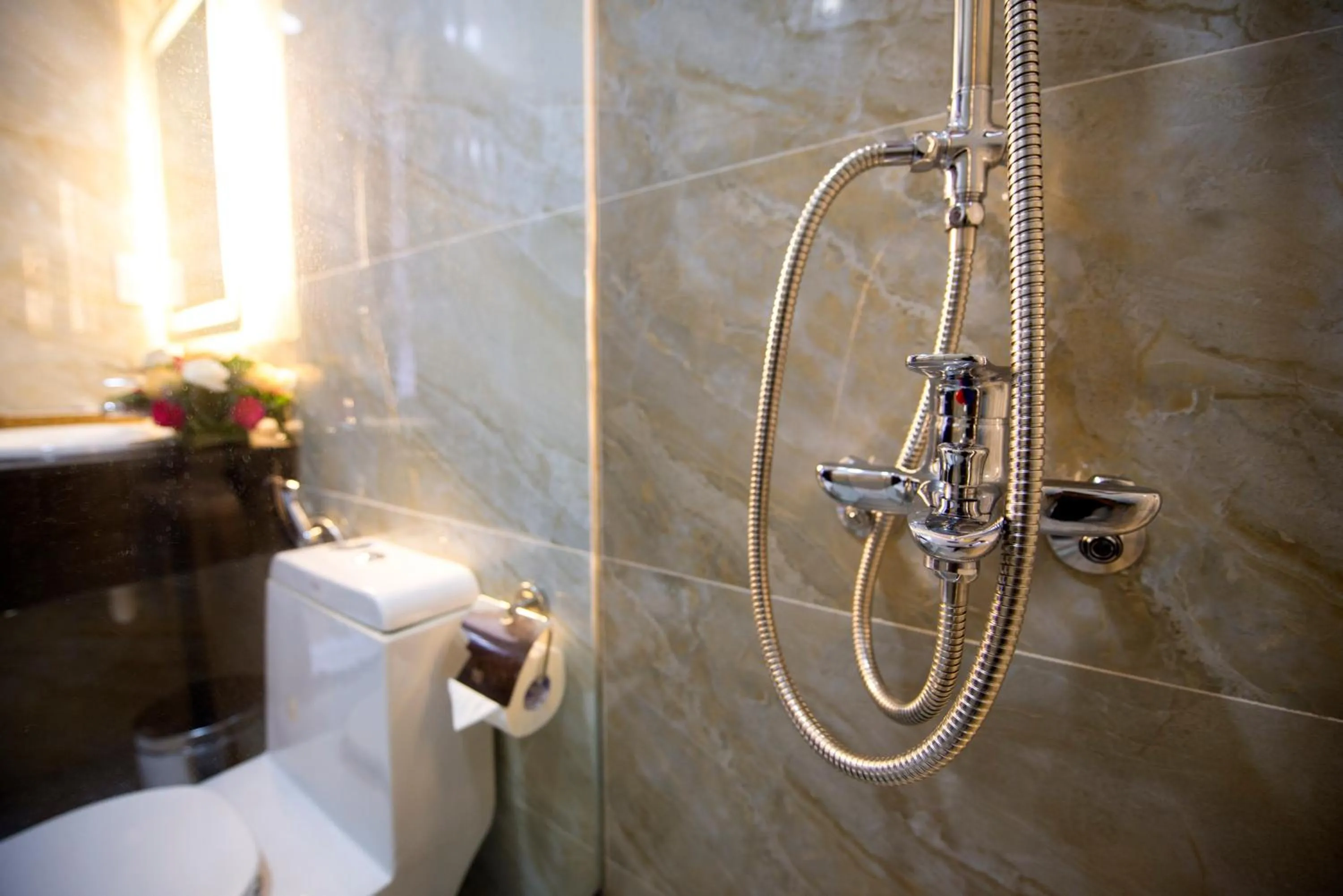 Bathroom in Dac Tin Luxury Hotel