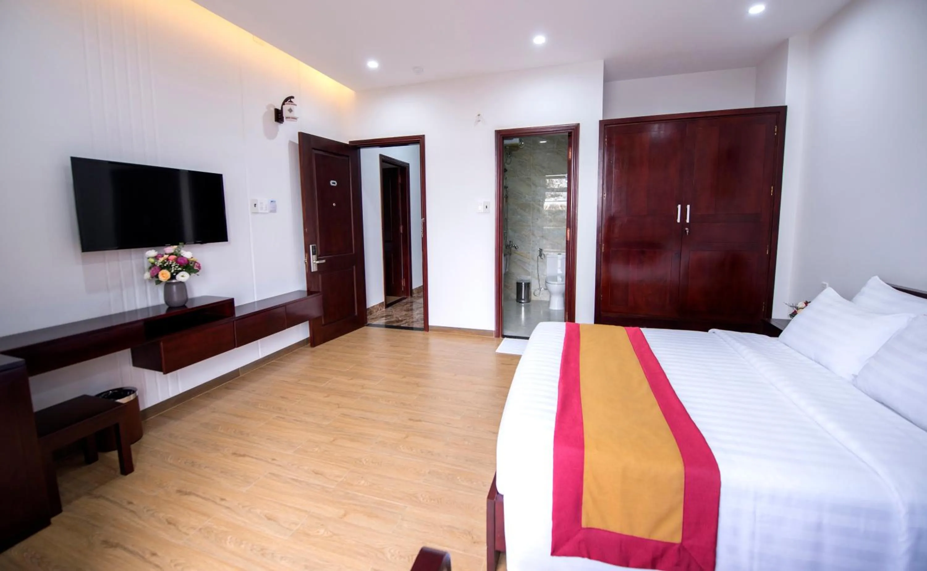 Decorative detail, Bed in Dac Tin Luxury Hotel