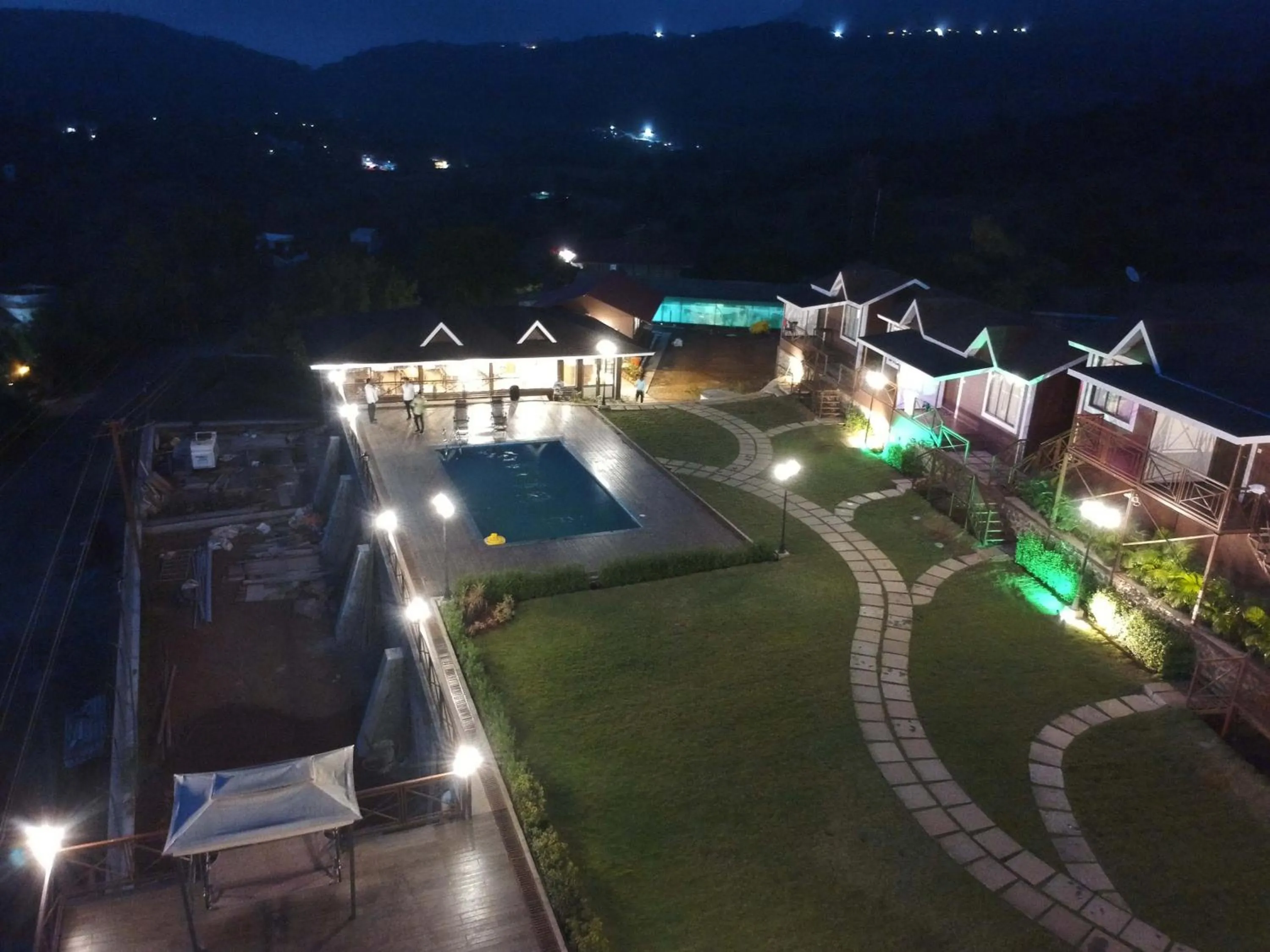 Bird's eye view in Green Velvet Resort-Near Pawna Lake