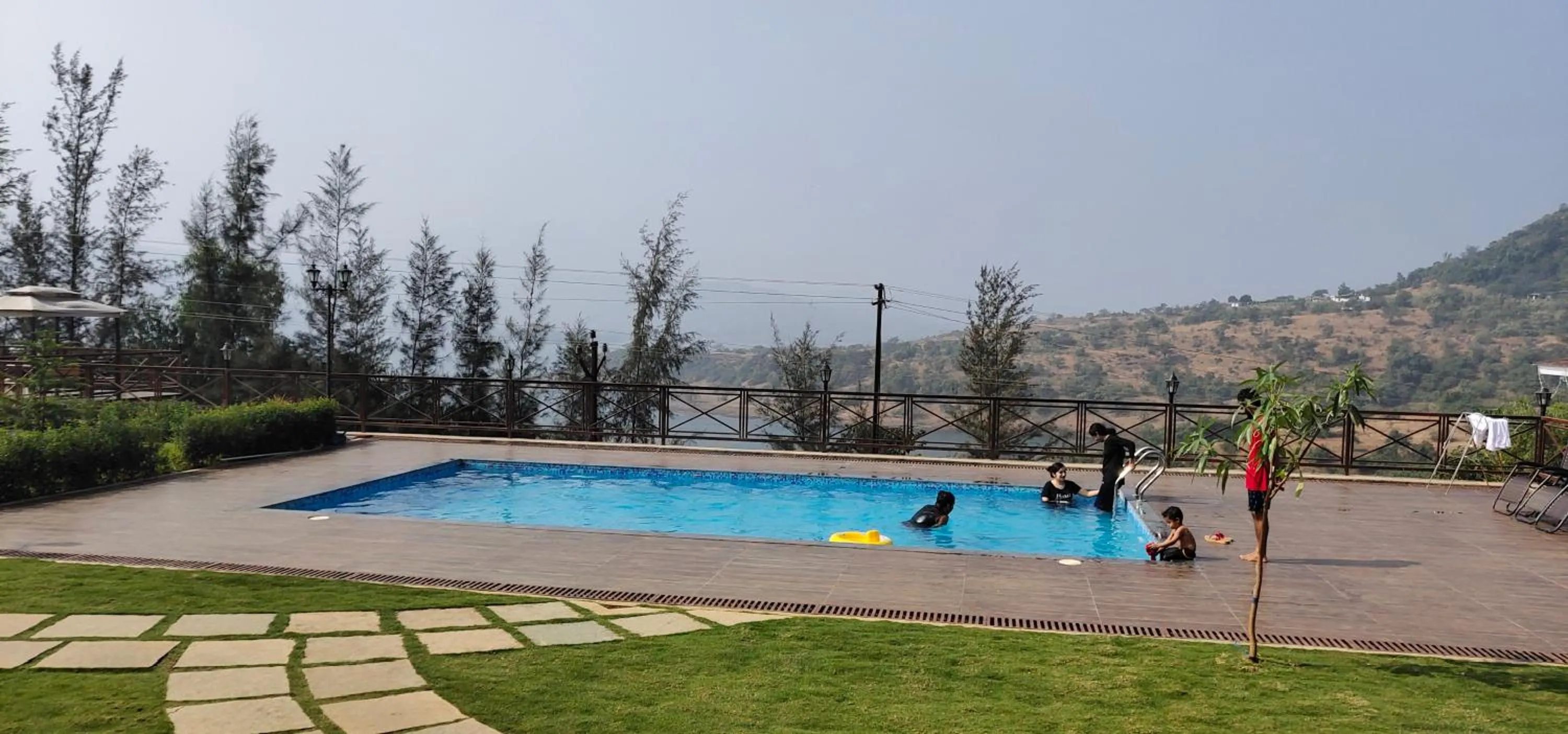 Pool view in Green Velvet Resort-Near Pawna Lake