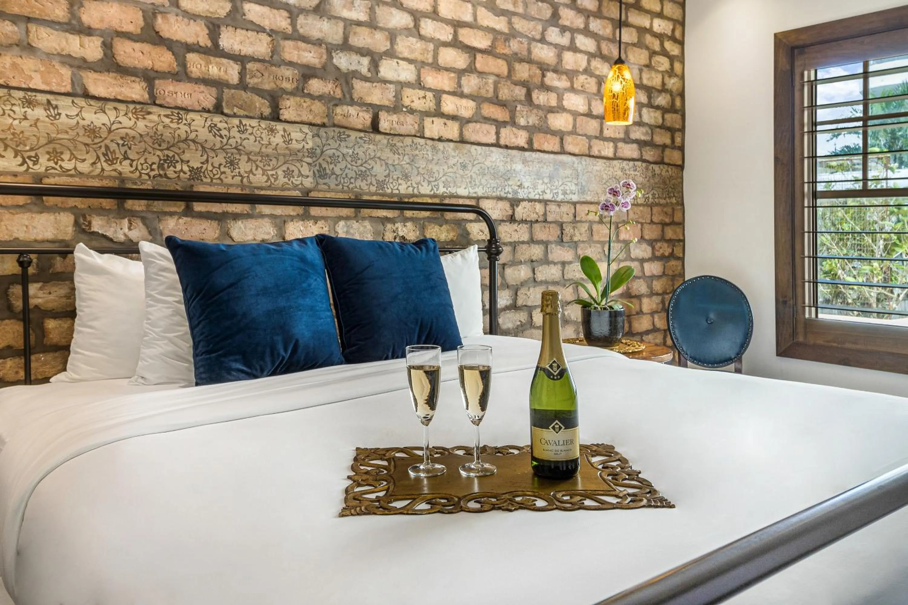 Decorative detail, Bed in Cavalier South Beach Hotel