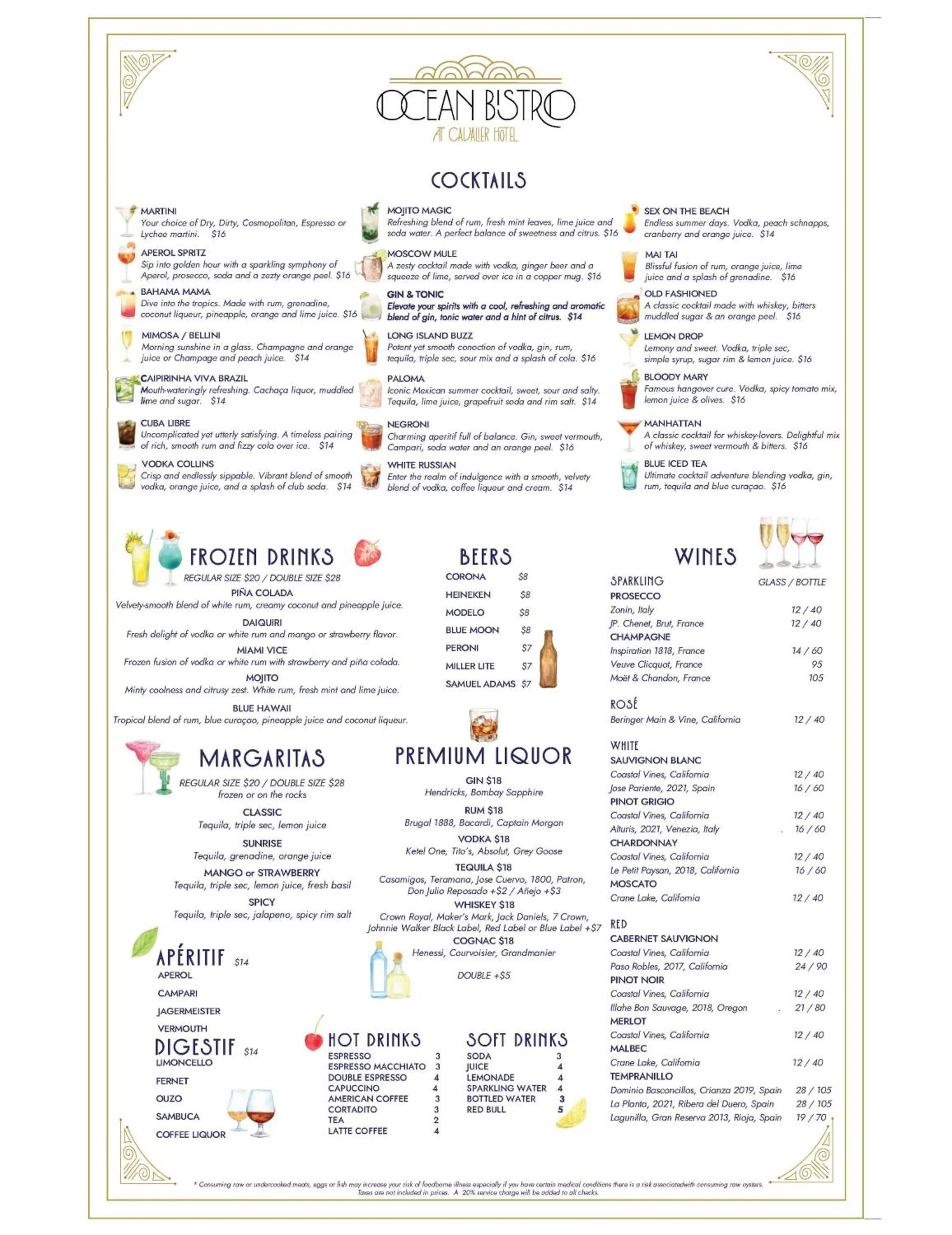 Restaurant/places to eat in Cavalier South Beach Hotel