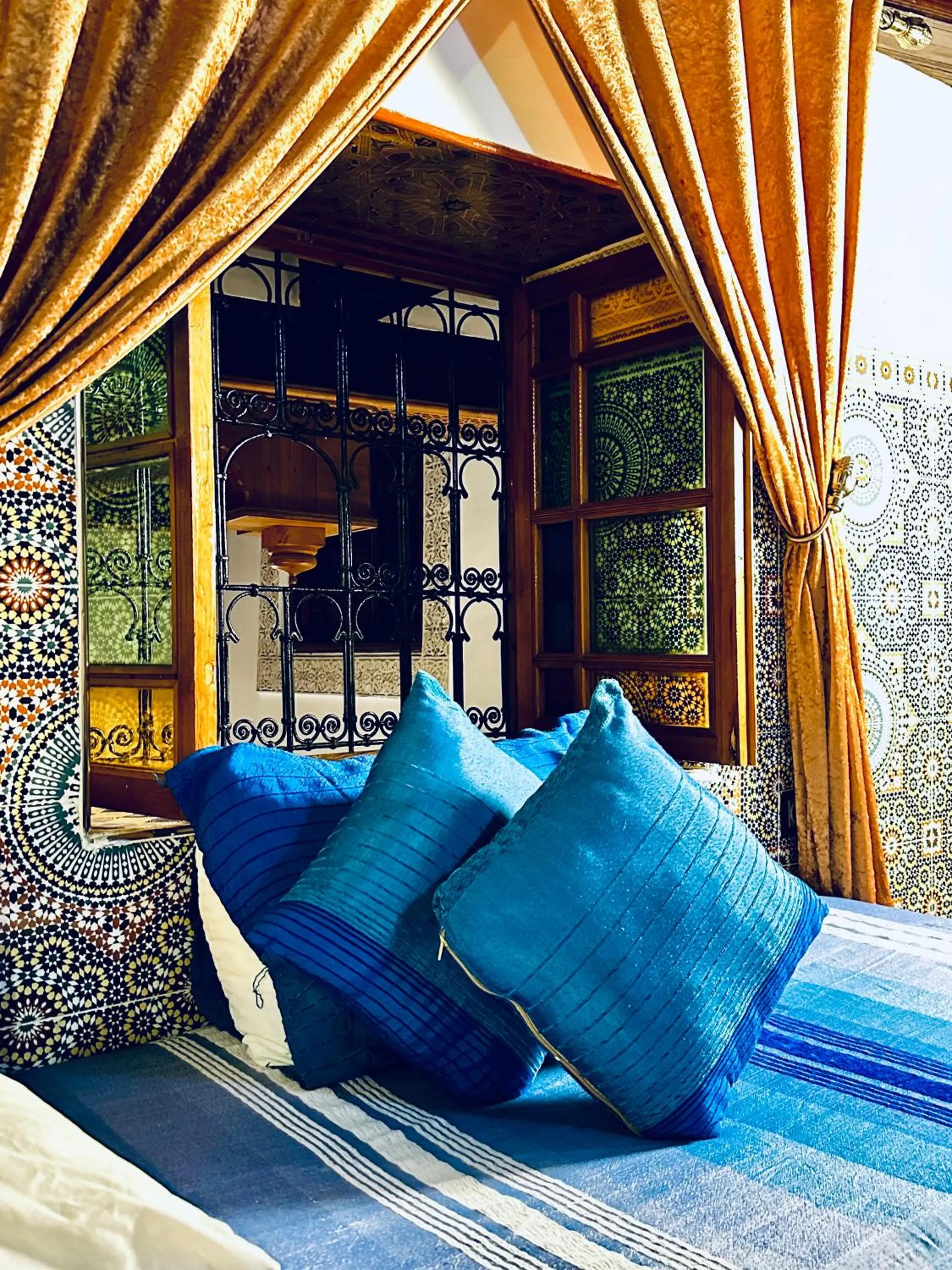 Bed in Riad Le Petit Patrimoine De Fés