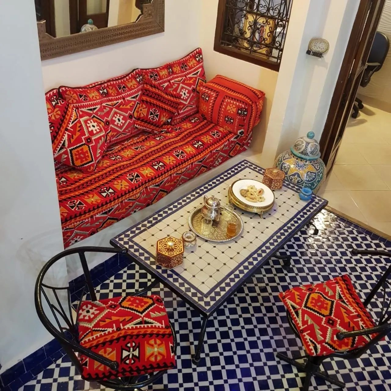 Living room in Riad Lalla Merieme
