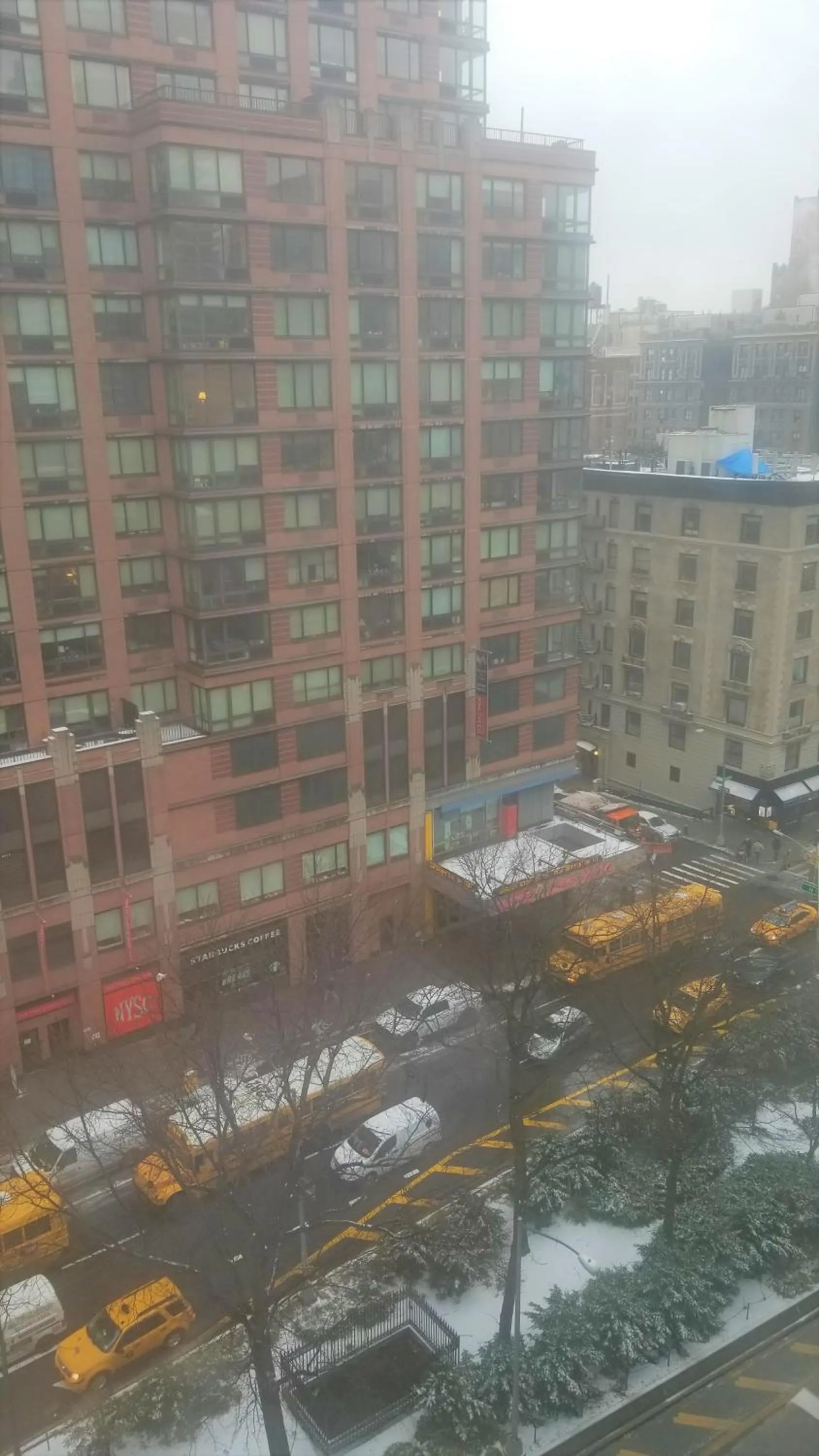 City view in Night Hotel Broadway