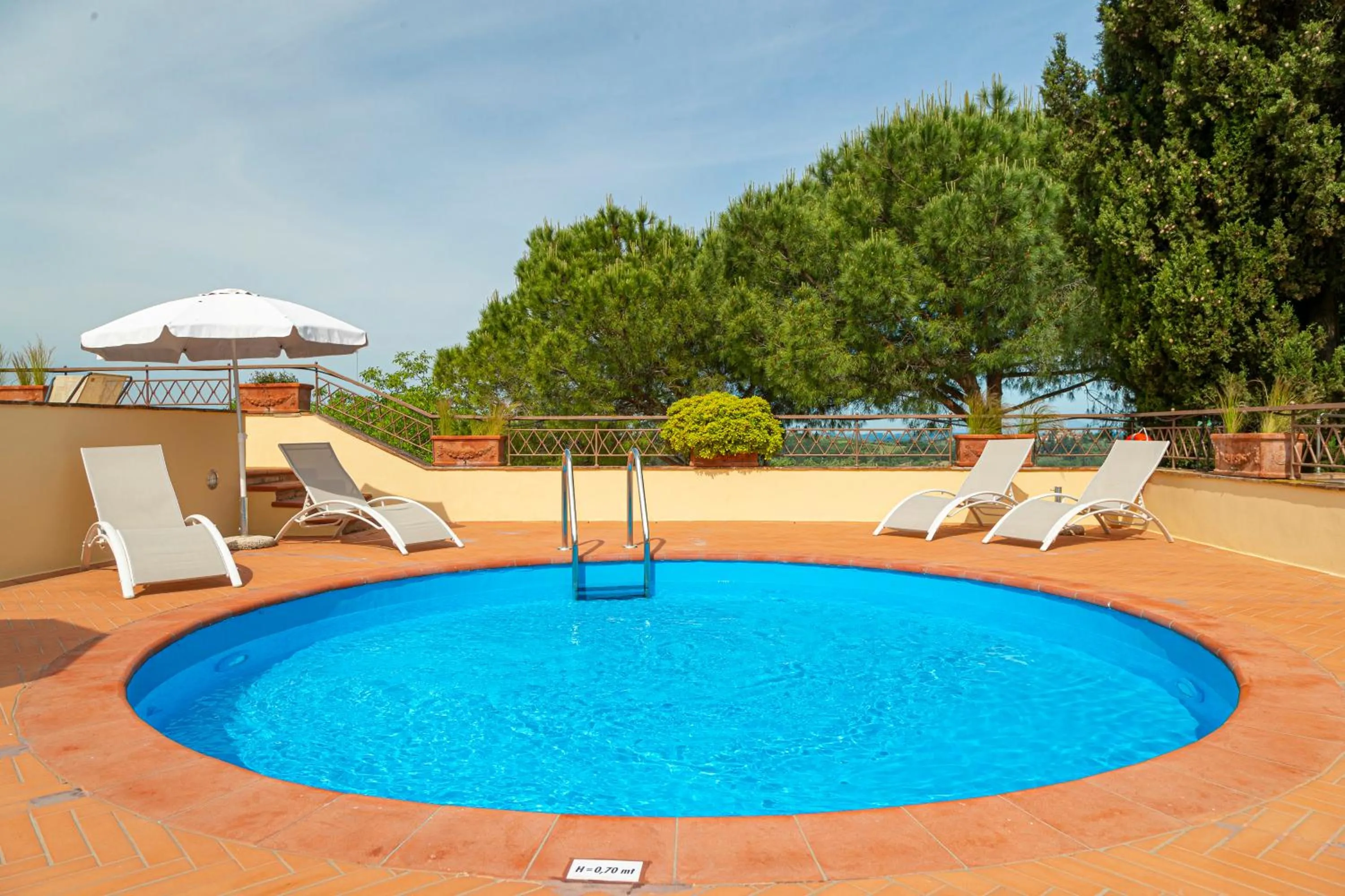 Pool view in Tenuta Di Sticciano