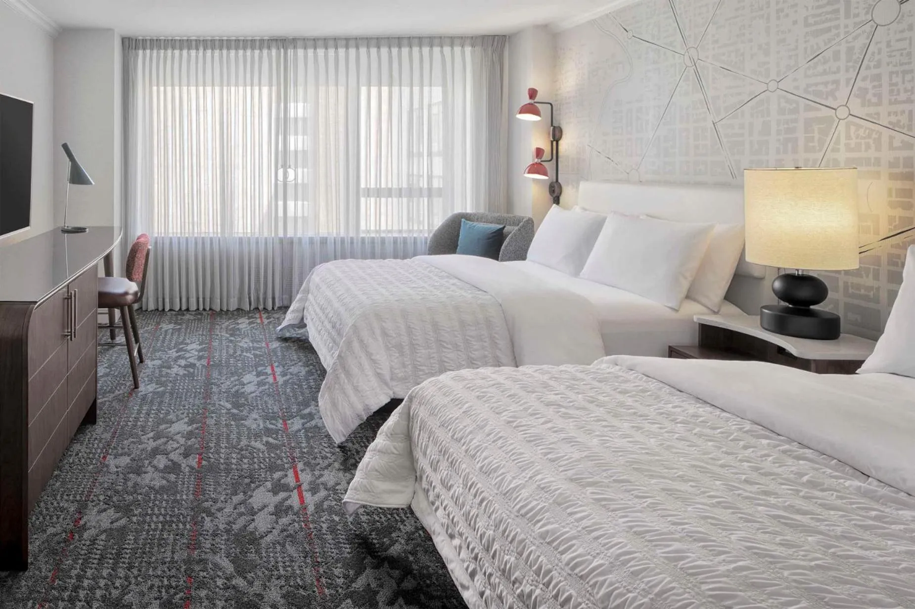 Bedroom, Bed in Le Meridien Washington, DC, The Madison