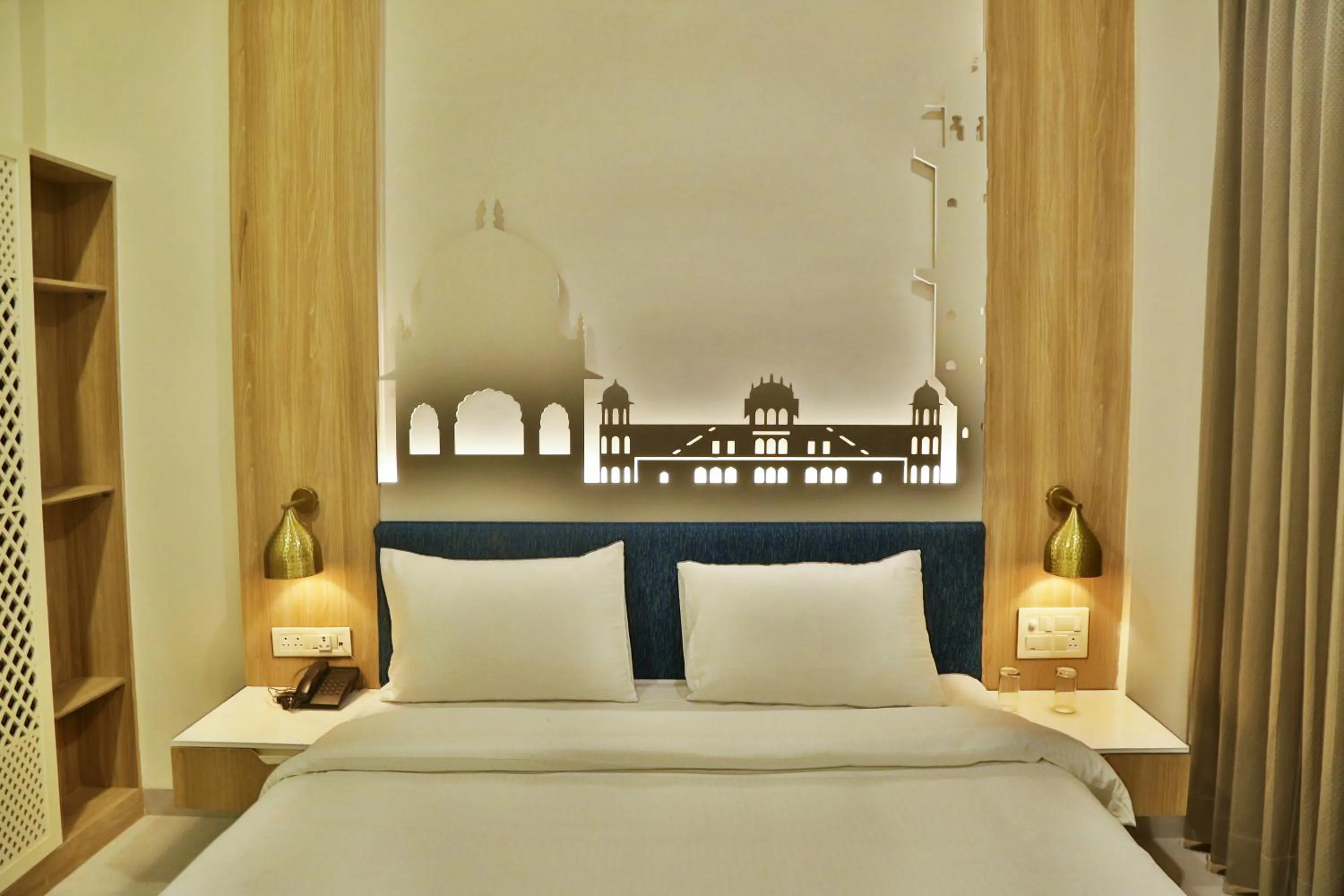 Bed in Hotel Ratangarh Palace