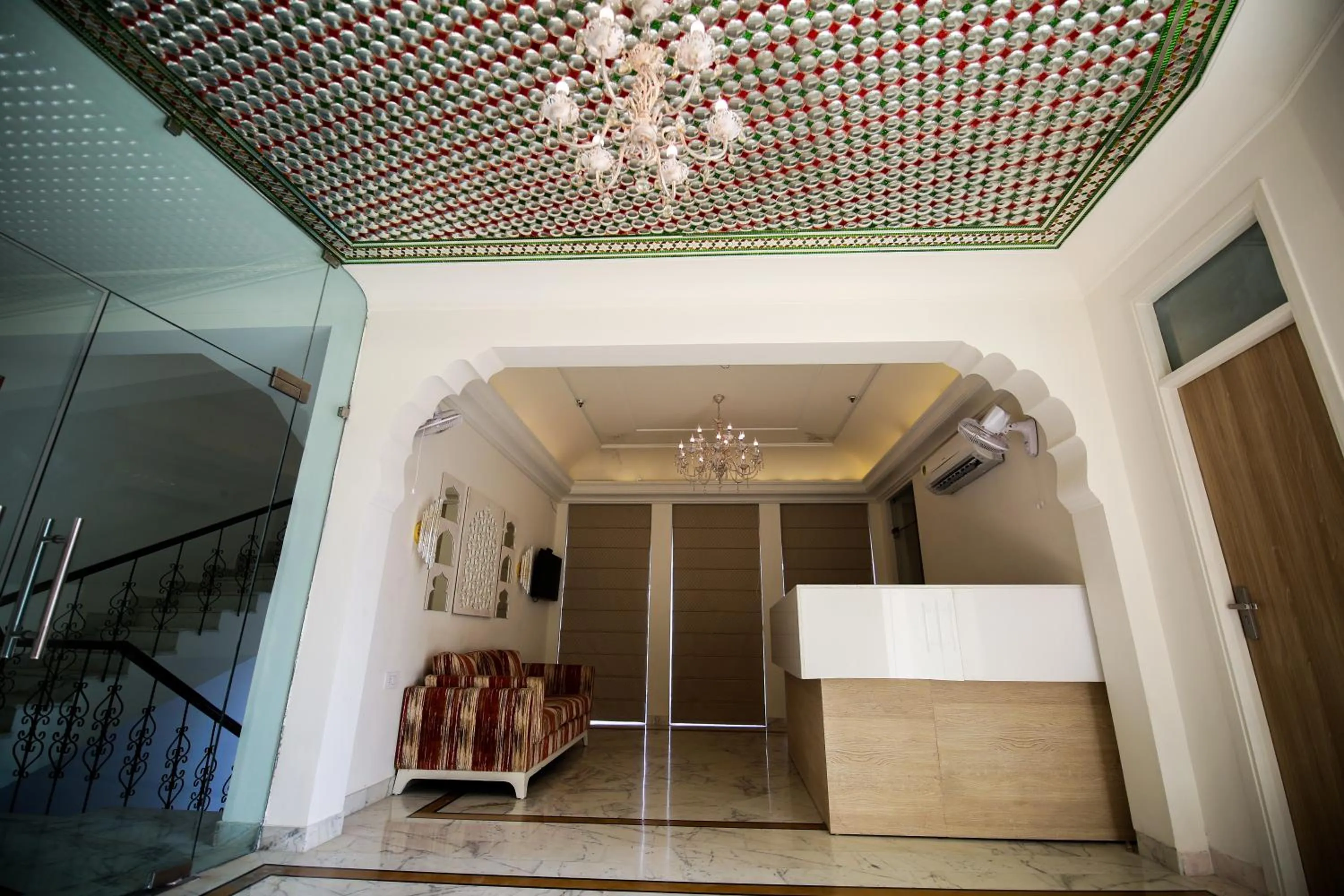 Lobby or reception in Hotel Ratangarh Palace