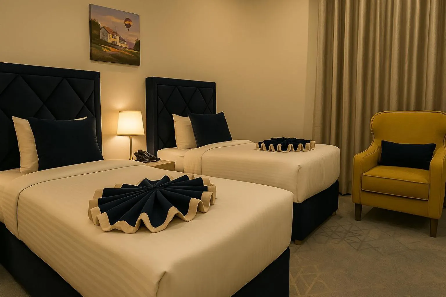 Bed in Saraya Palace Hotel