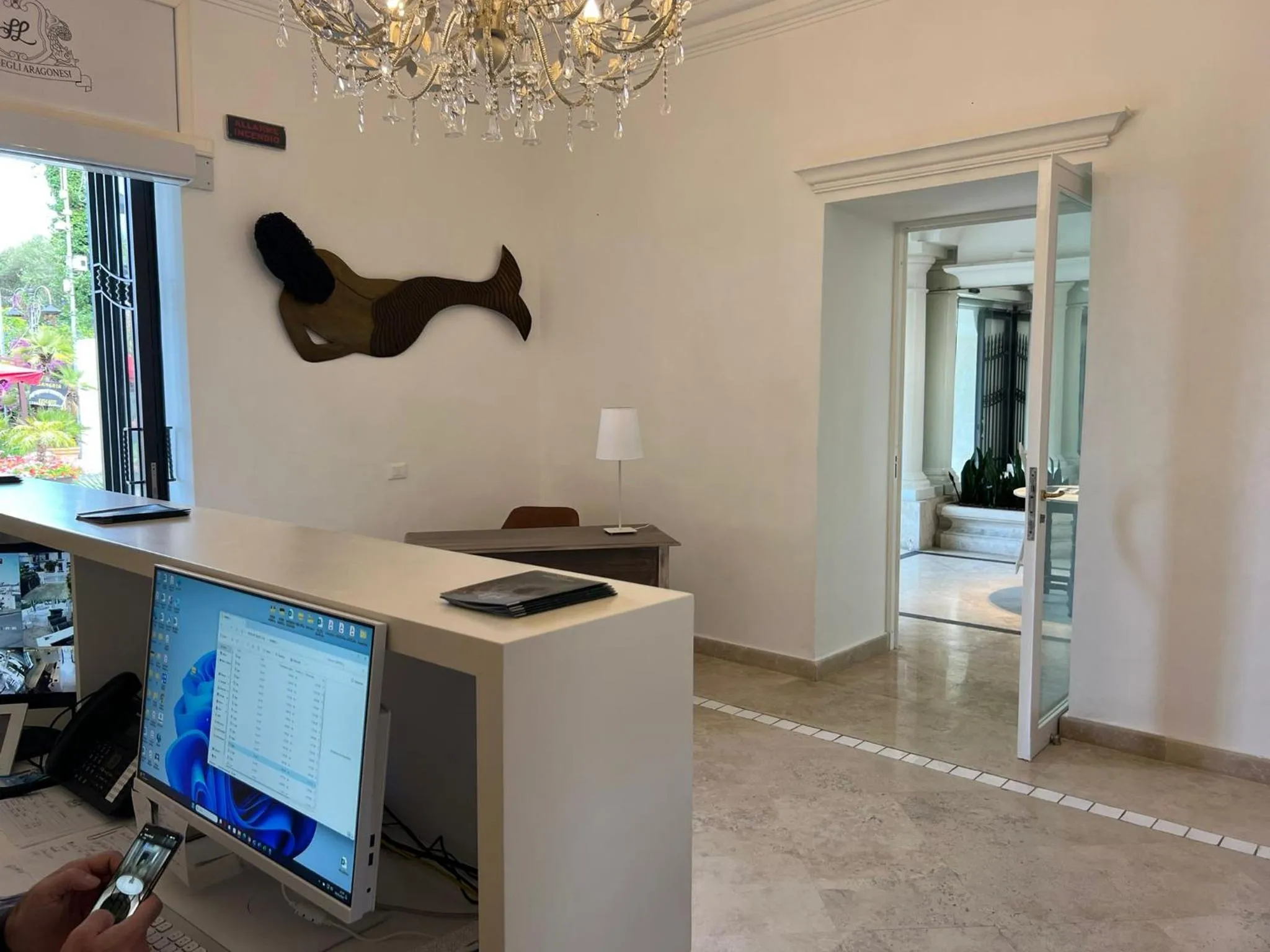 Lobby or reception in Relais Corte Degli Aragonesi