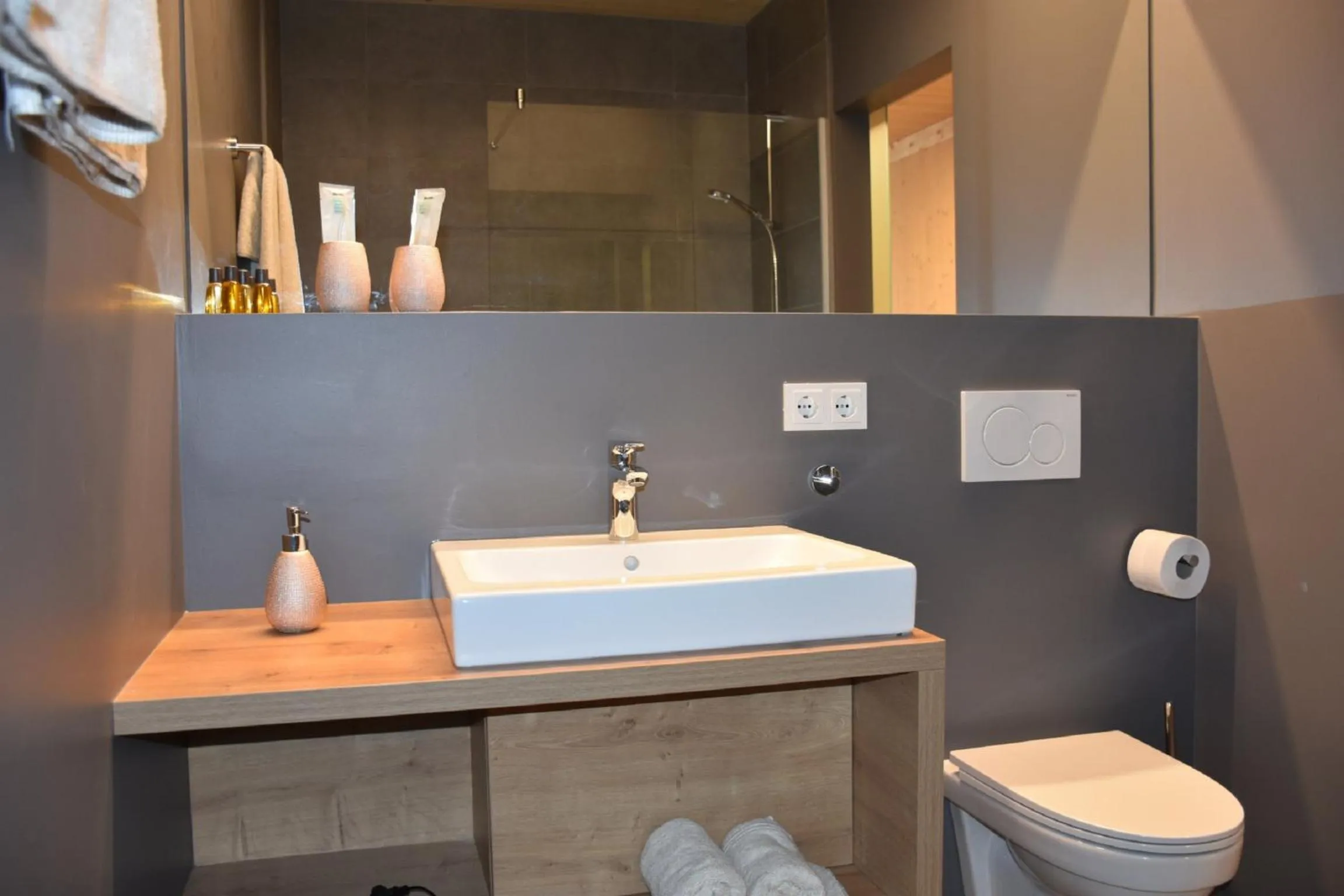 Toilet in GästeHAUS & HOFladen Familie Öllerer