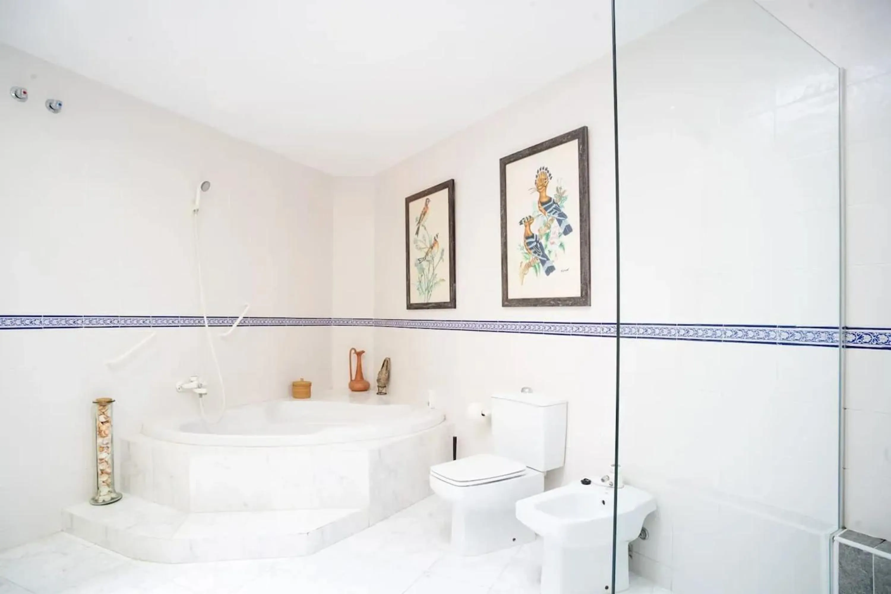 Bathroom in Comfortable House in Sitges with Shared Pool
