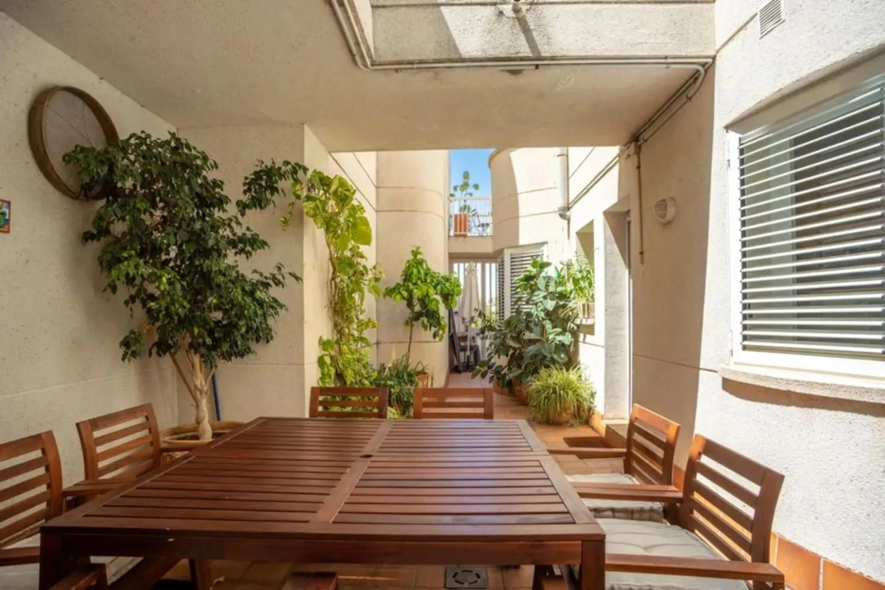 Balcony/Terrace in Comfortable House in Sitges with Shared Pool