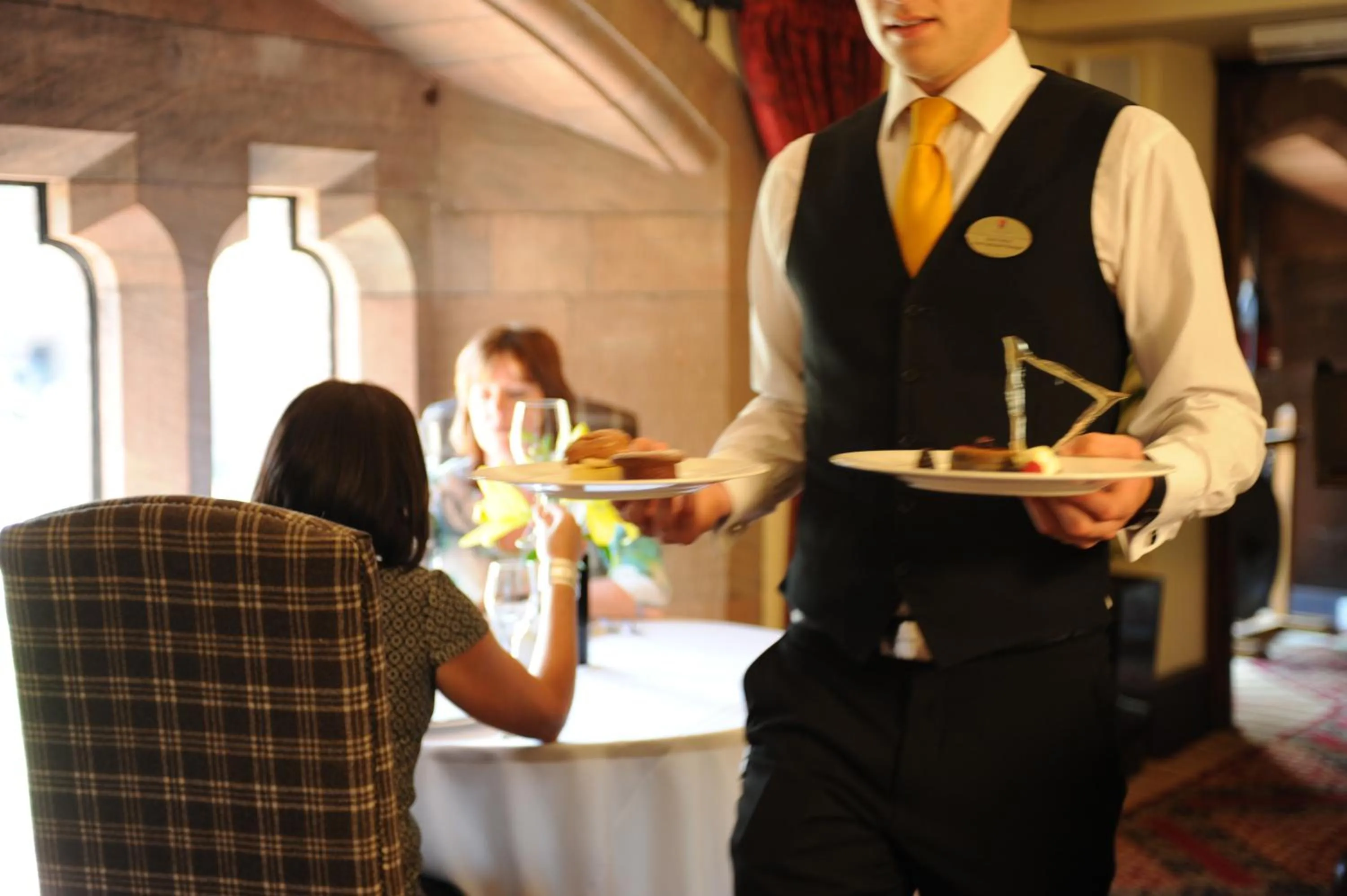 Continental breakfast in Peckforton Castle