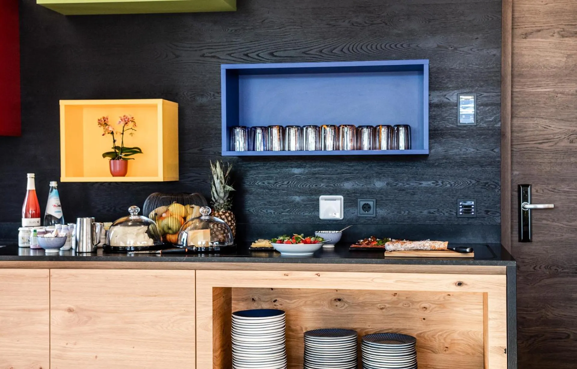 Buffet breakfast in Aparthotel Panorama Living Dolomites