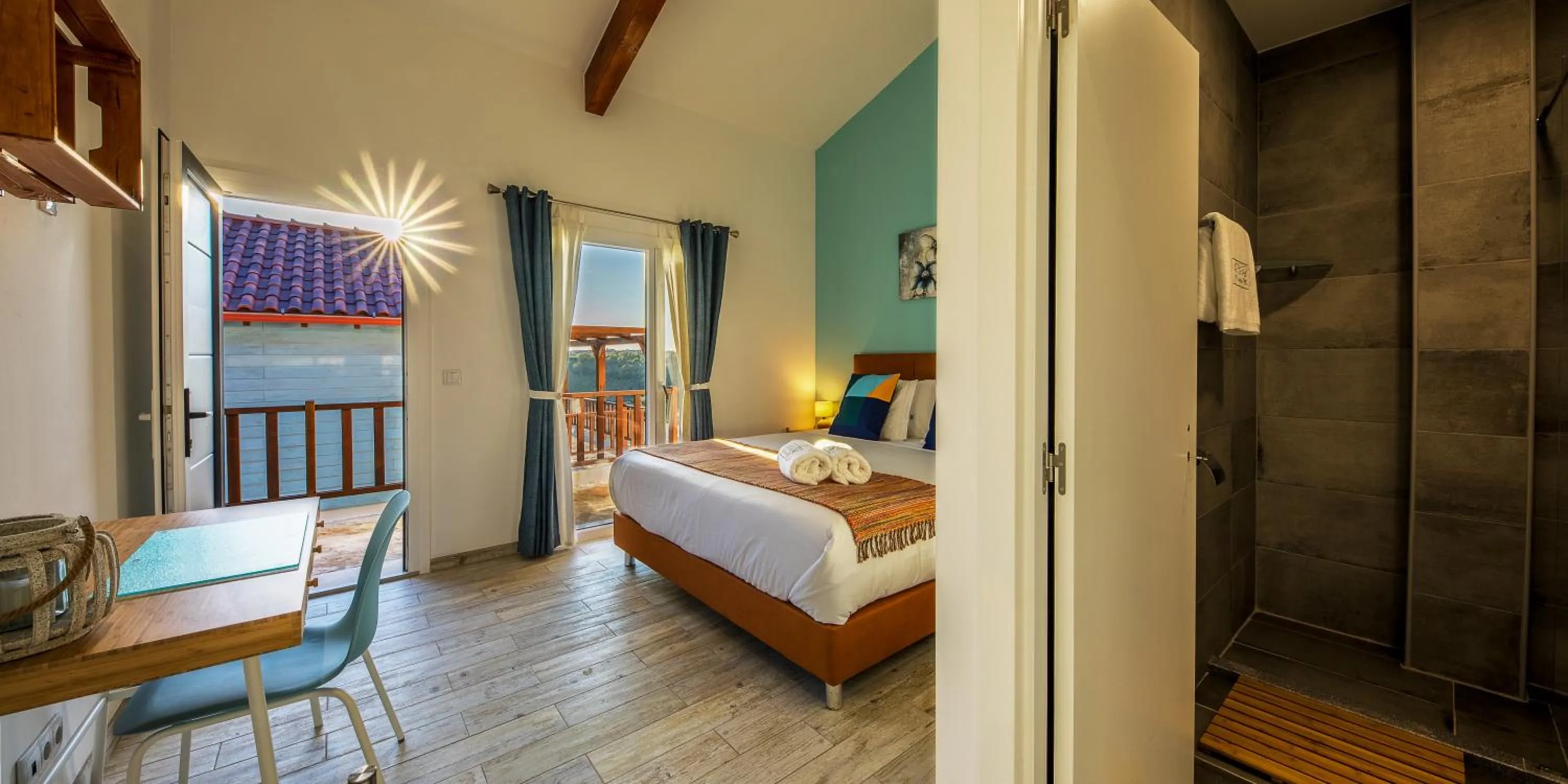 Swimming pool, Bed in The Olive Hill Guesthouse