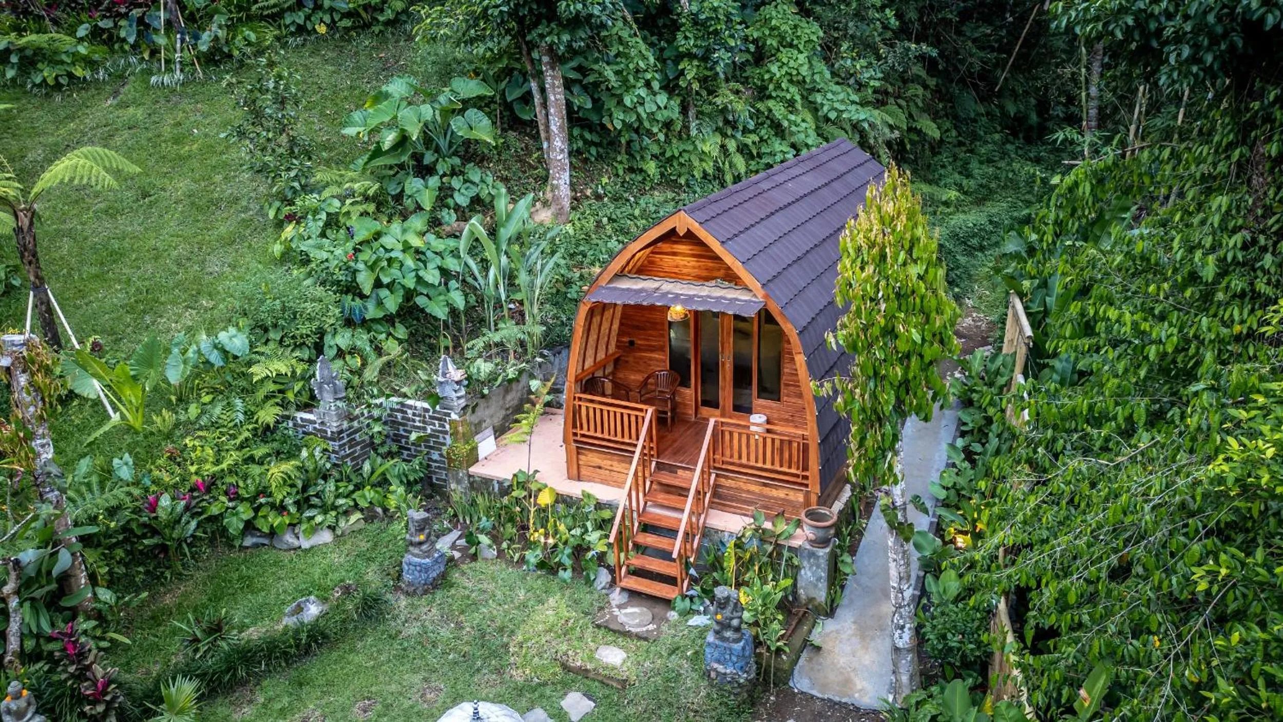 Garden view in Yoga Maya Villa