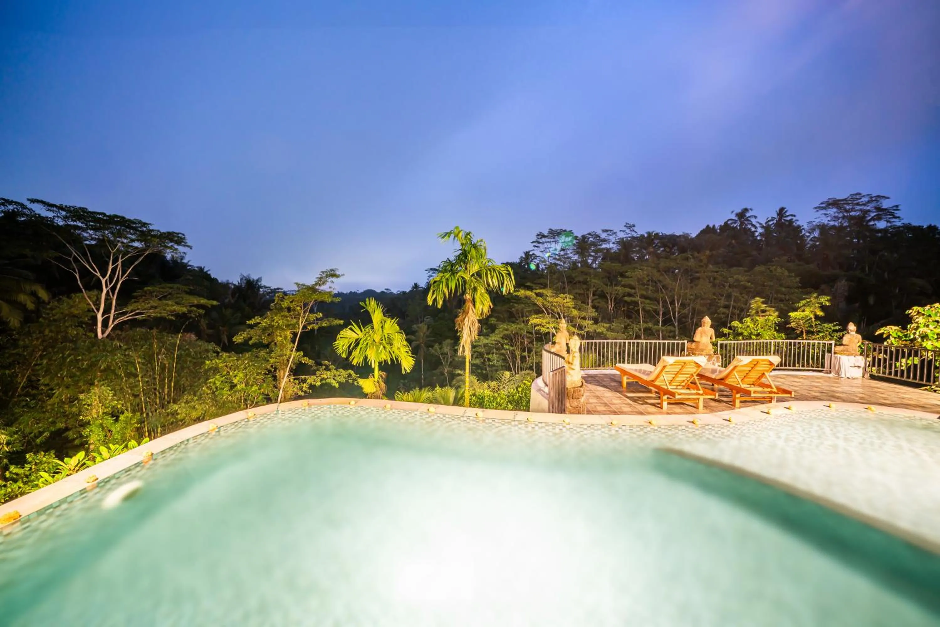 Pool view in Yoga Maya Villa