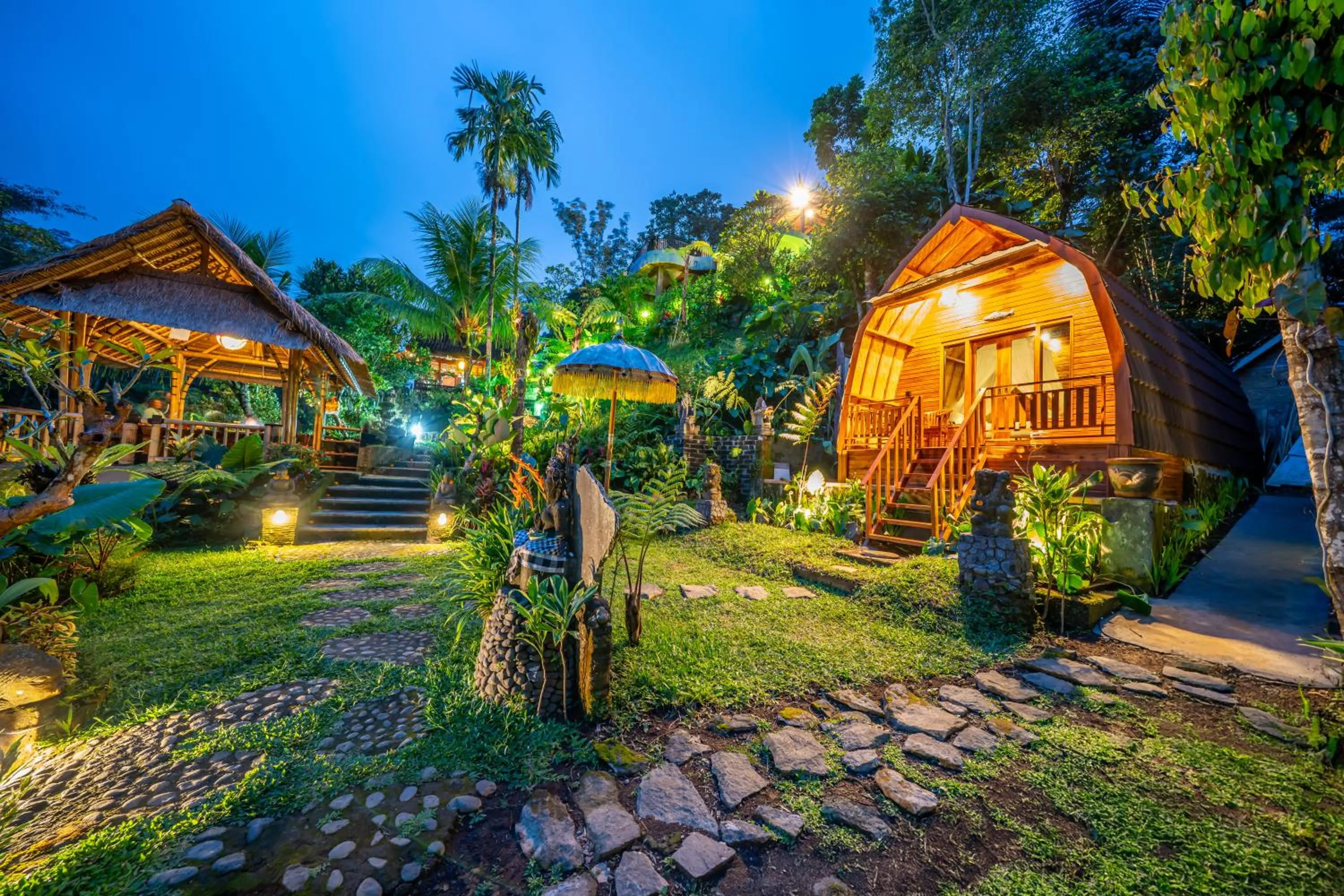 Garden view in Yoga Maya Villa