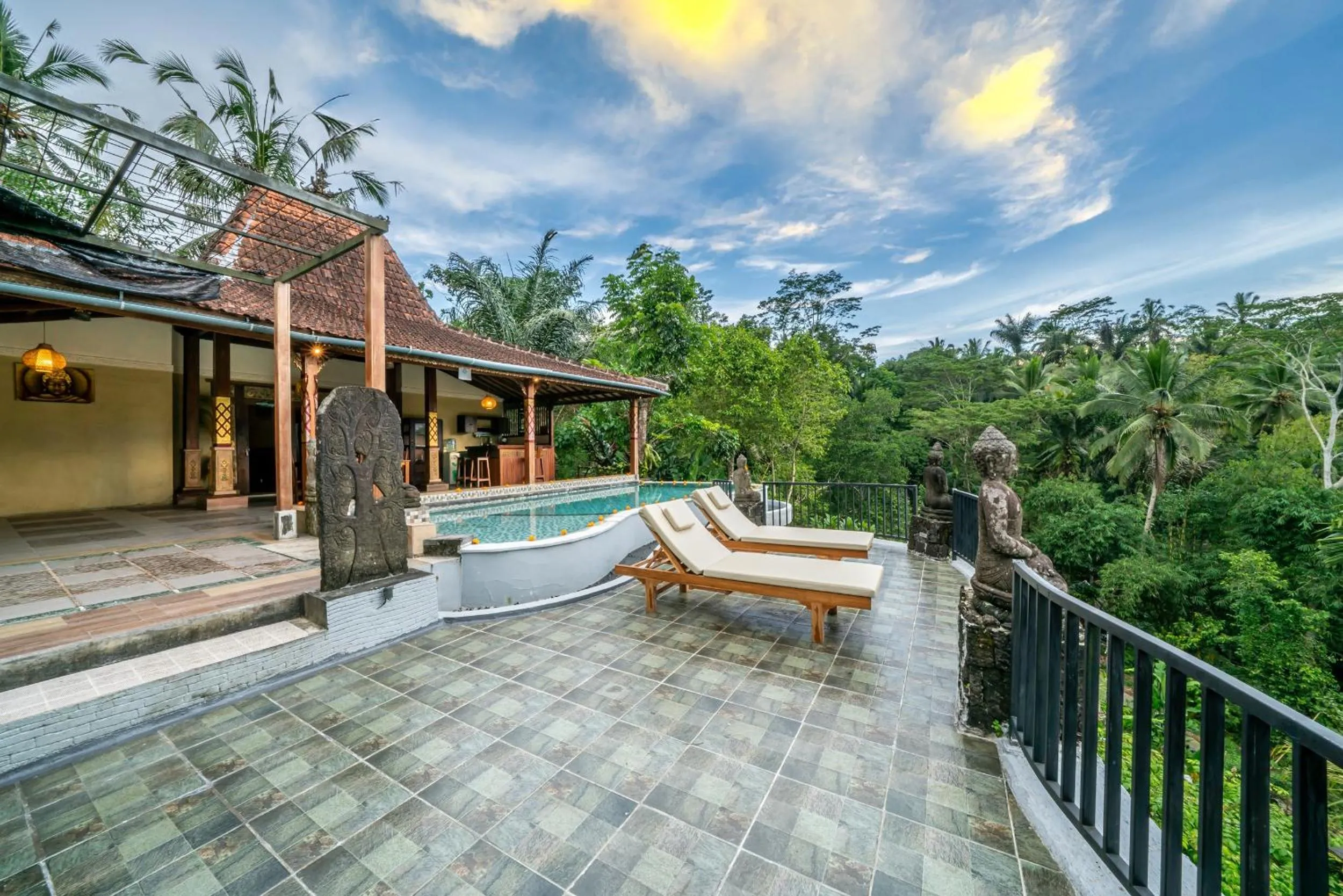 sunbed in Yoga Maya Villa