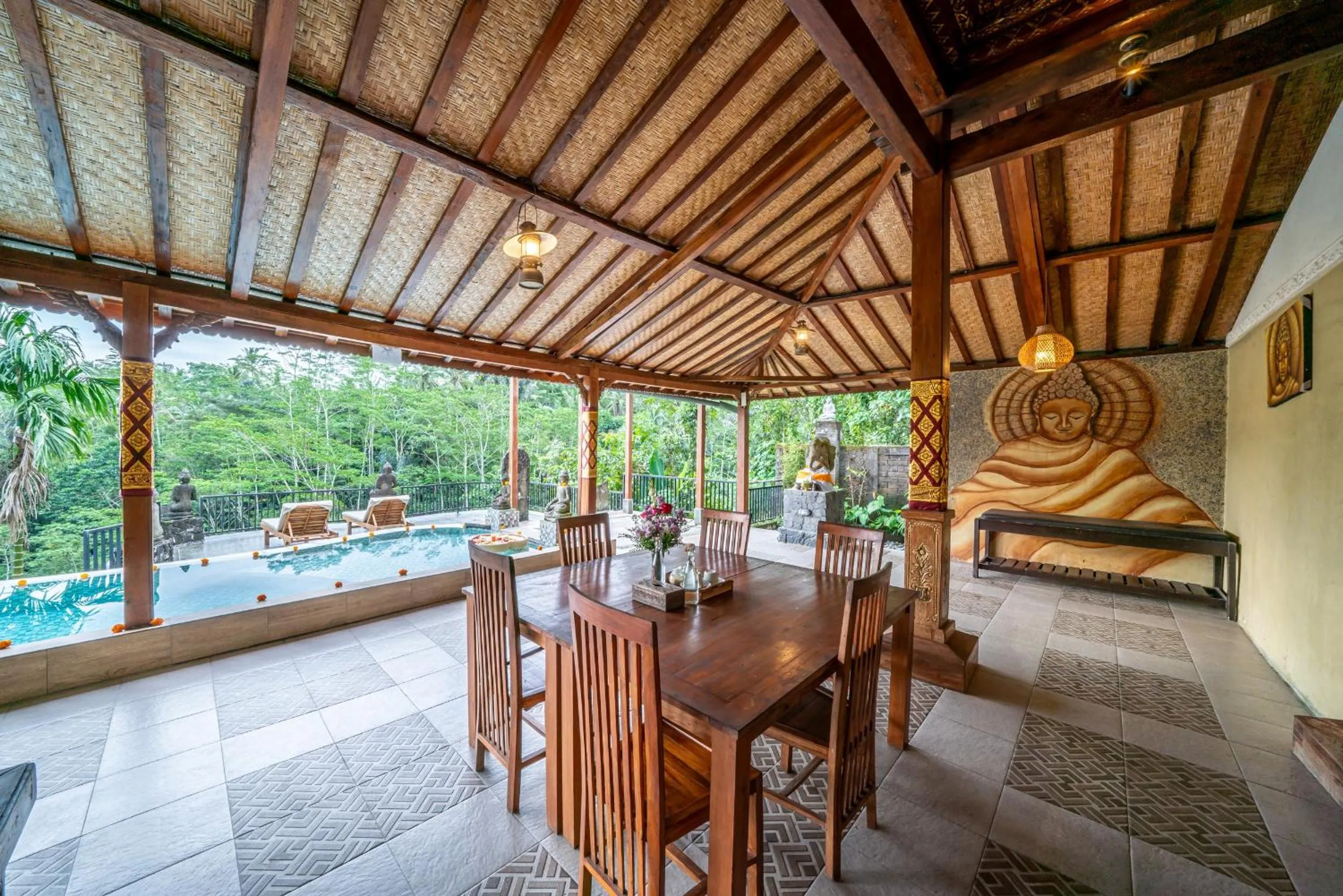 Seating area in Yoga Maya Villa