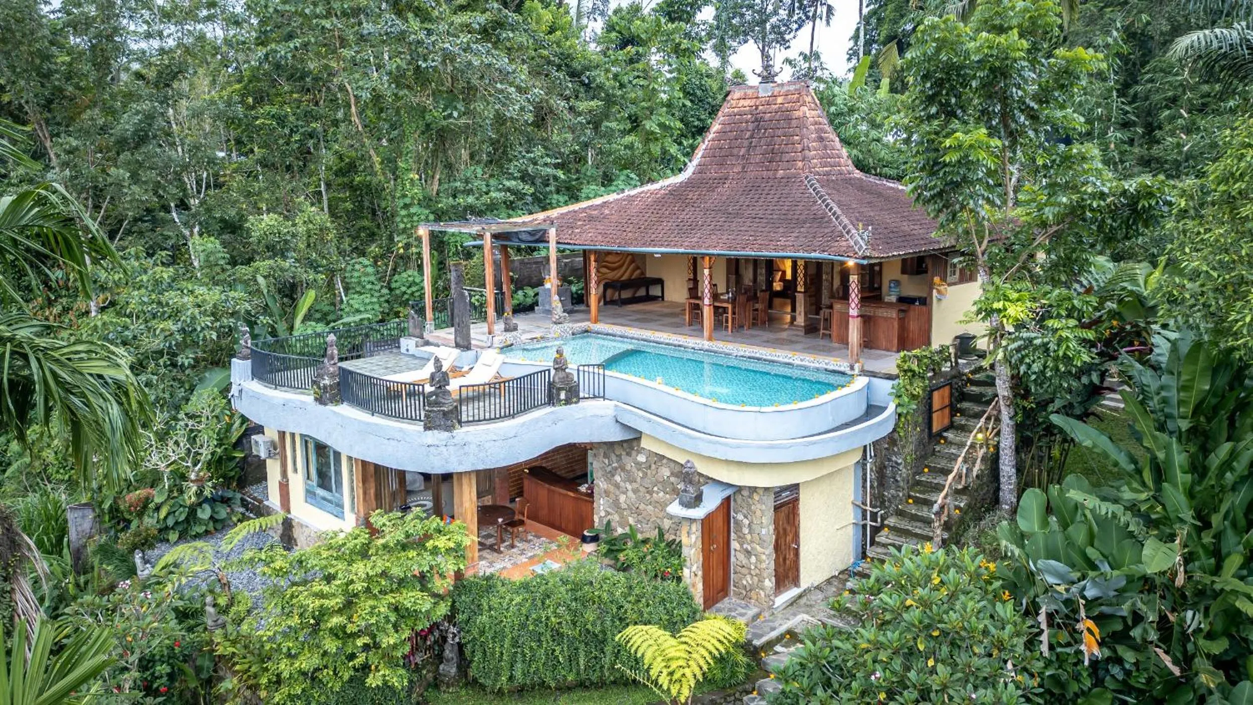 Swimming pool in Yoga Maya Villa