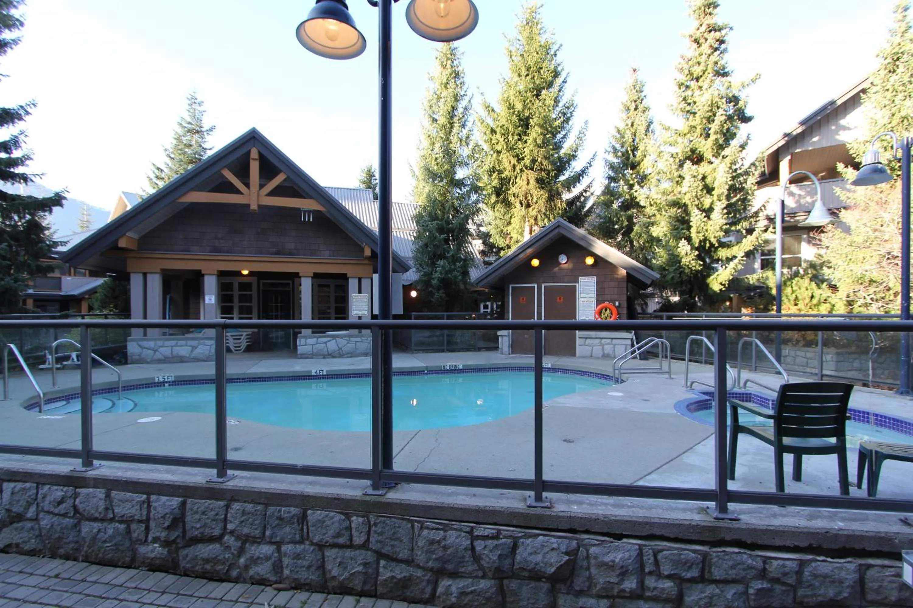 Swimming pool in Glacier's Reach by Whistler Retreats
