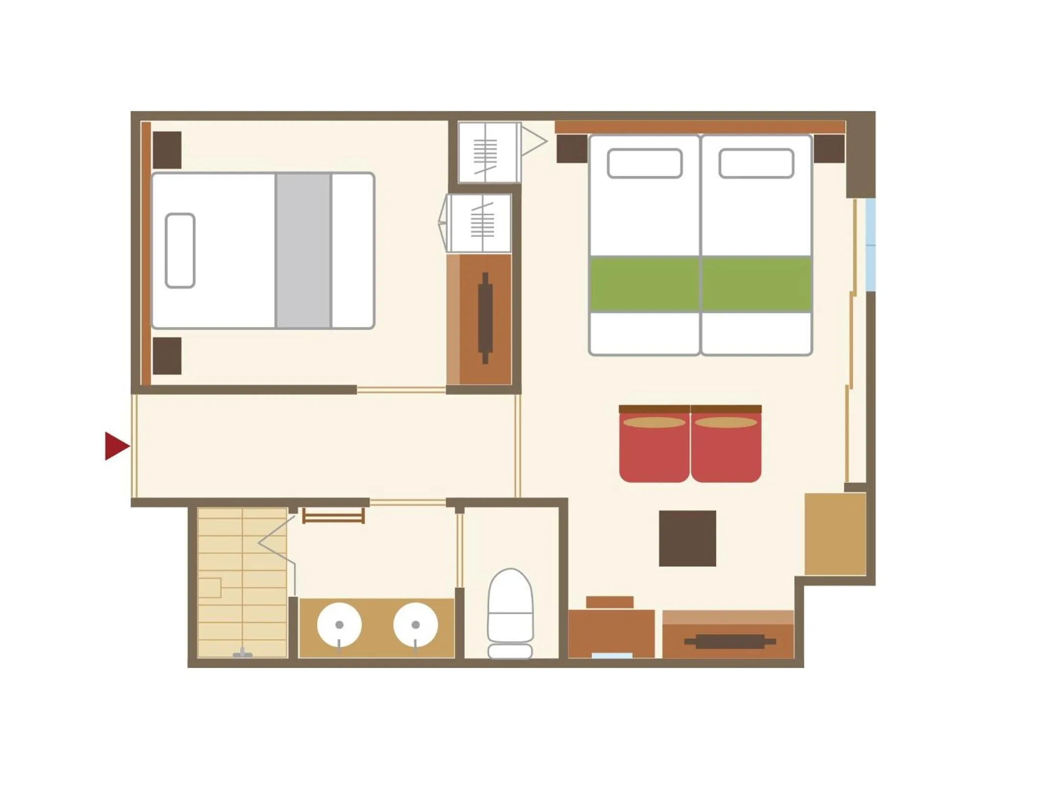 Photo of the whole room in Onyado Shikishima-kan