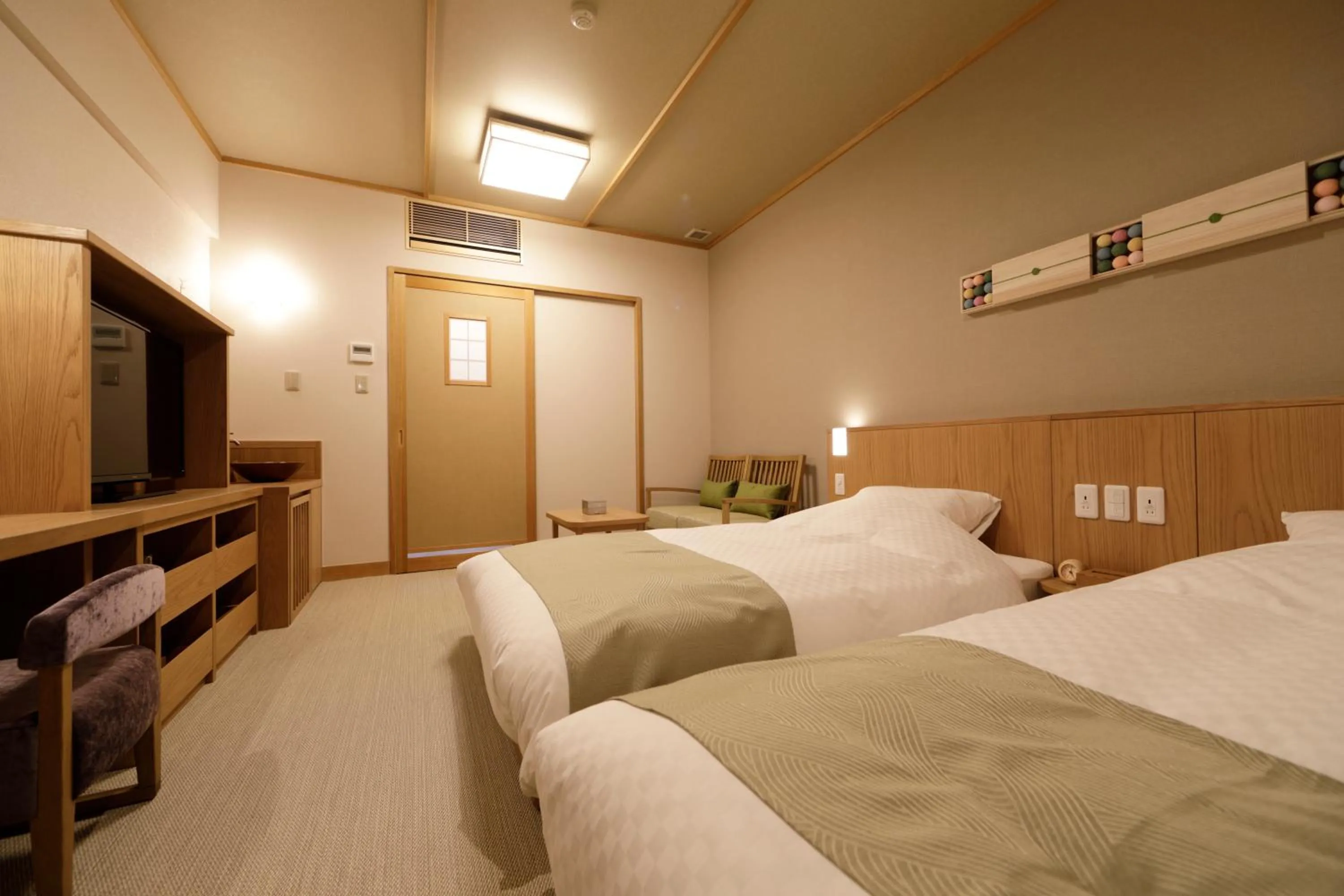 Bed in Onyado Shikishima-kan