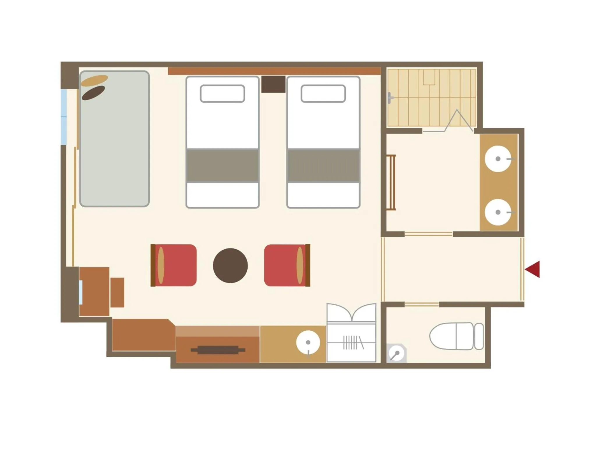 Photo of the whole room in Onyado Shikishima-kan