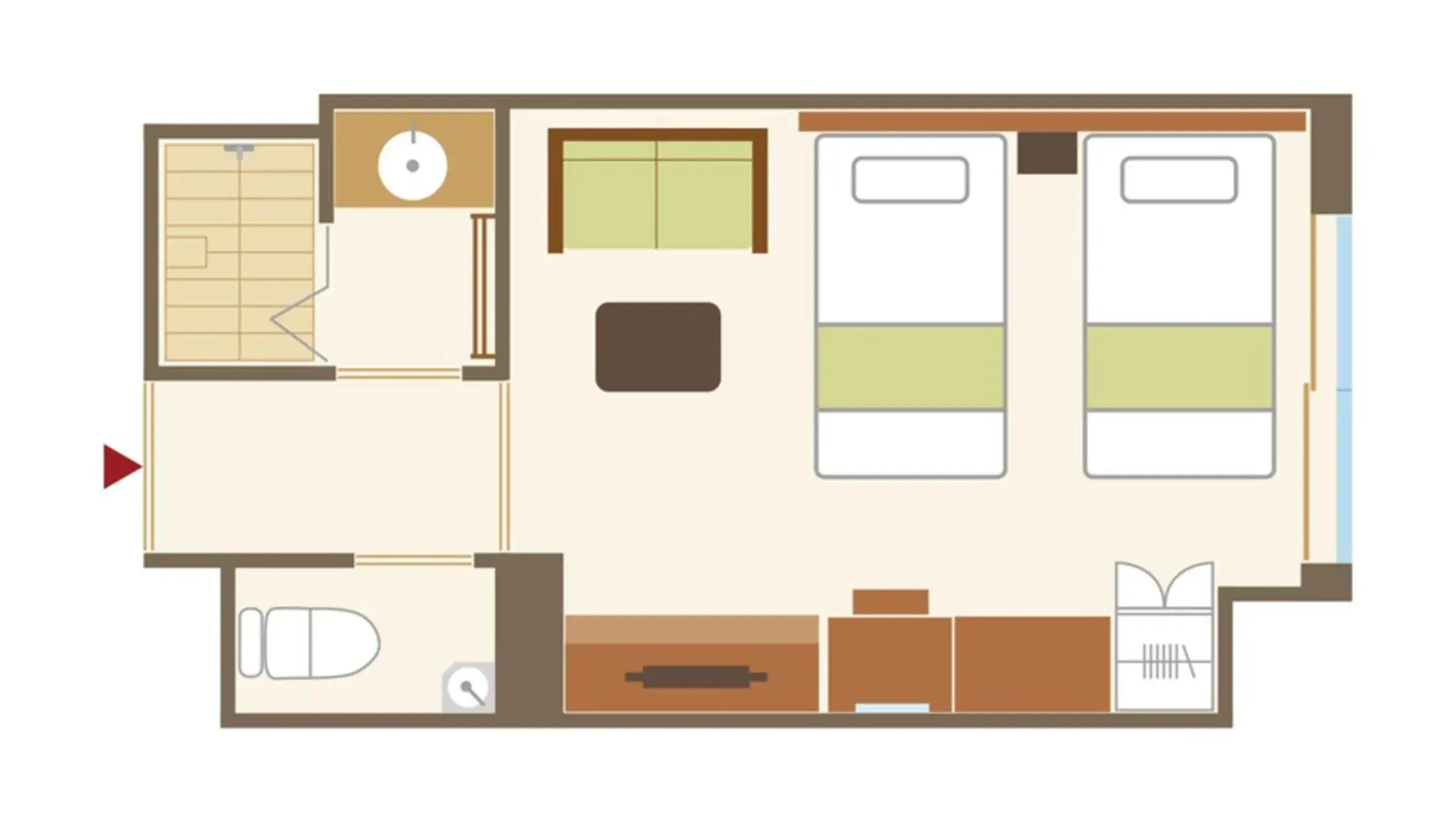 Photo of the whole room in Onyado Shikishima-kan Photo of the whole room in Onyado Shikishima-kan