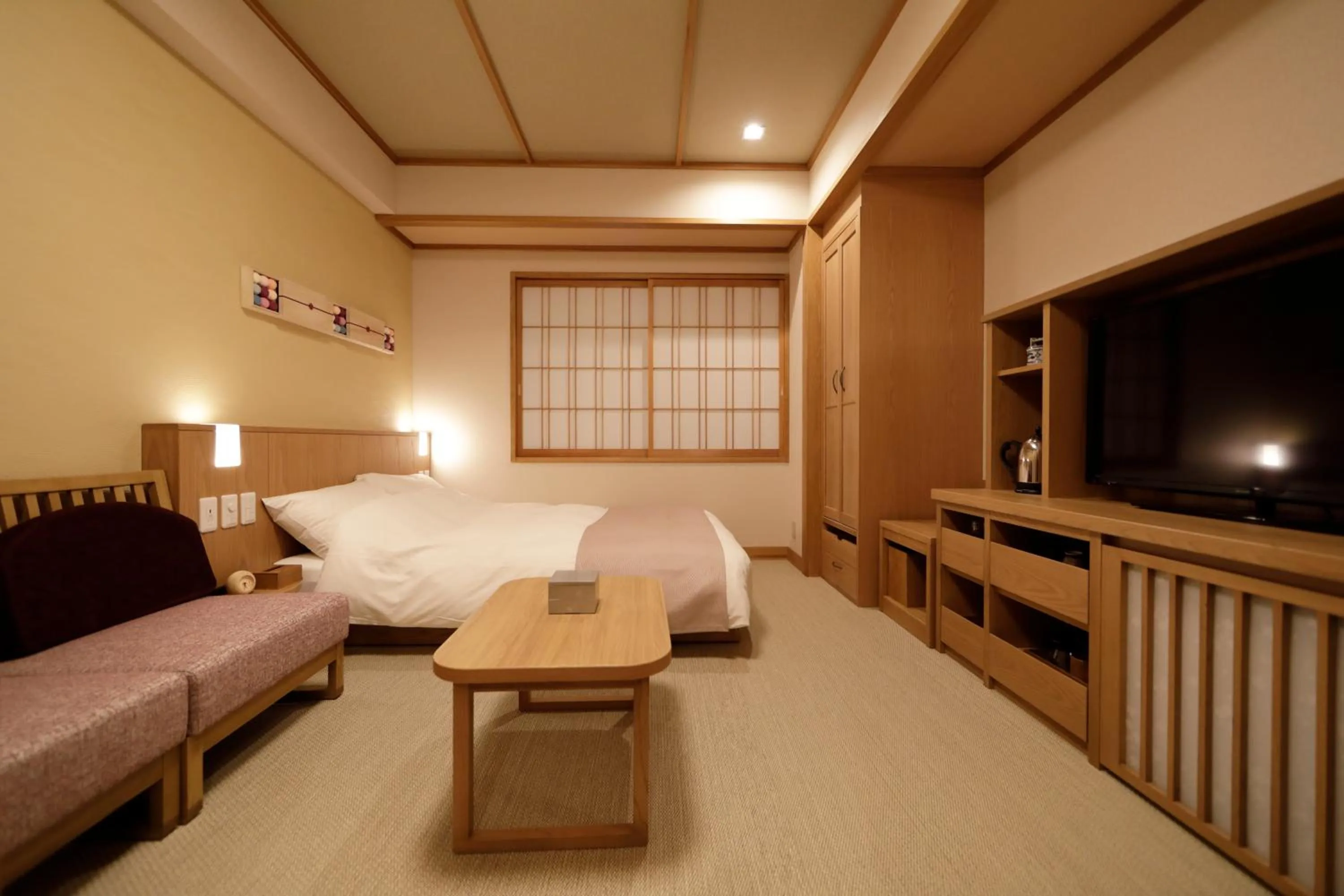 Bed in Onyado Shikishima-kan