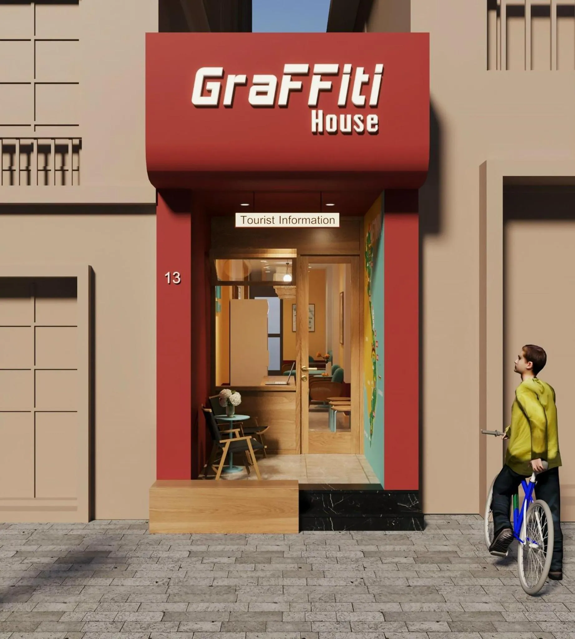 Facade/entrance in Graffiti Hotel