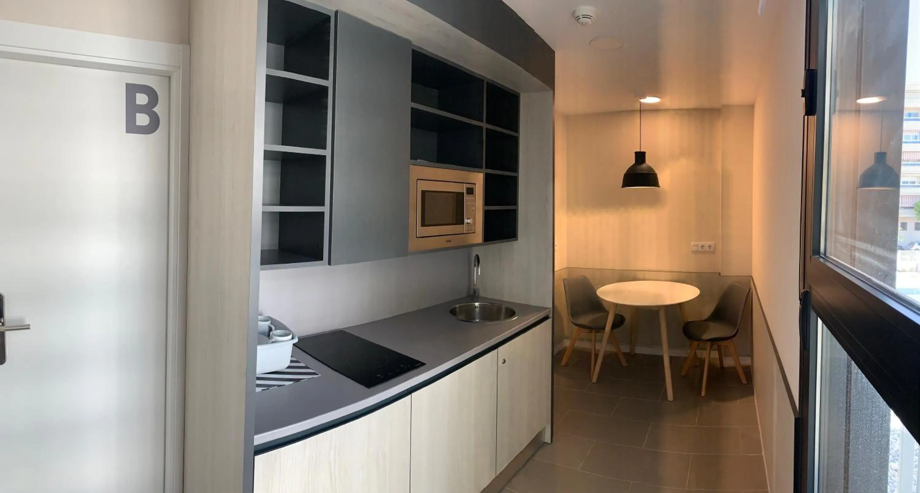 Communal kitchen in Residencia Universitaria Resa Campus Málaga